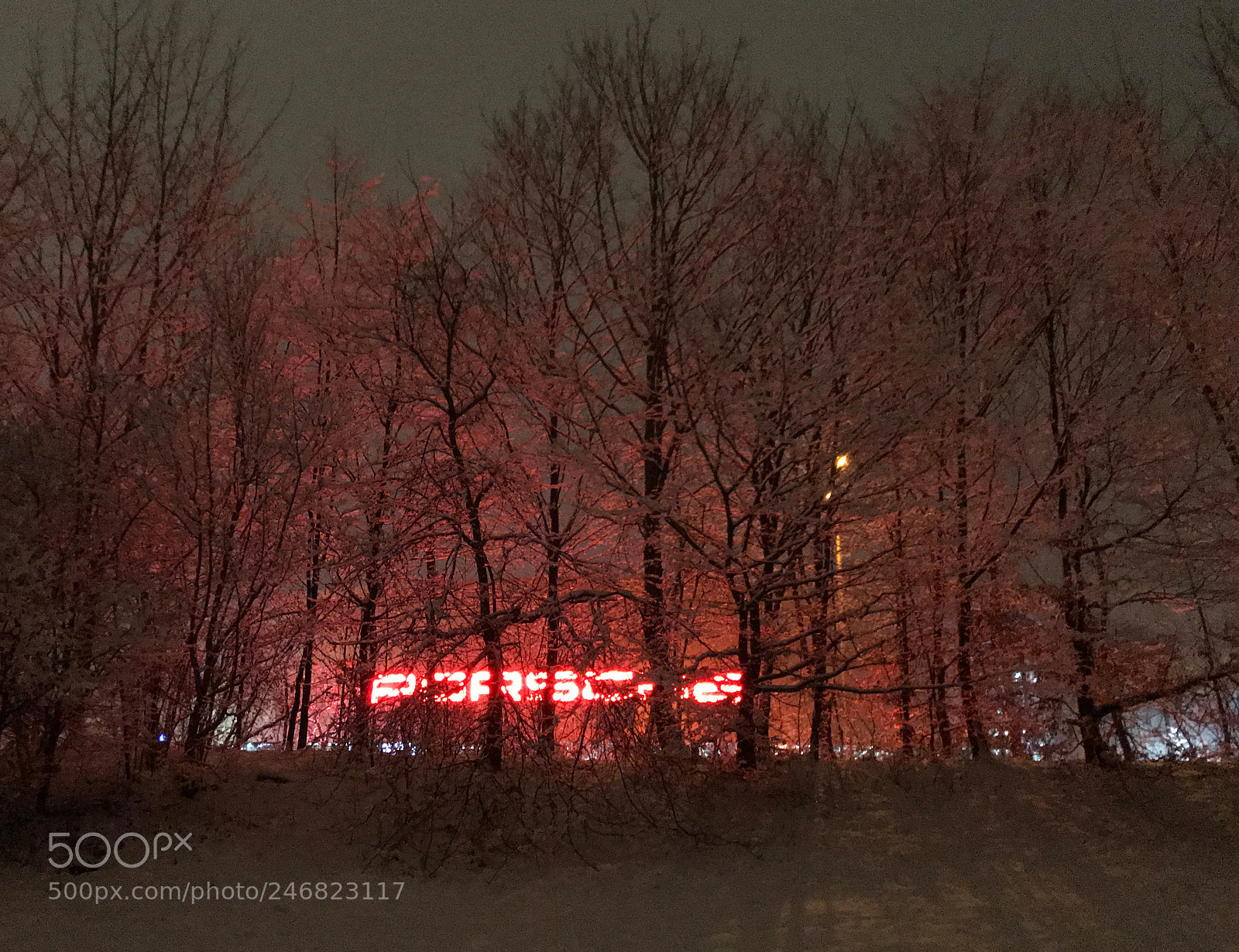 Apple iPhone 7 Plus sample photo. Red porsche night photography