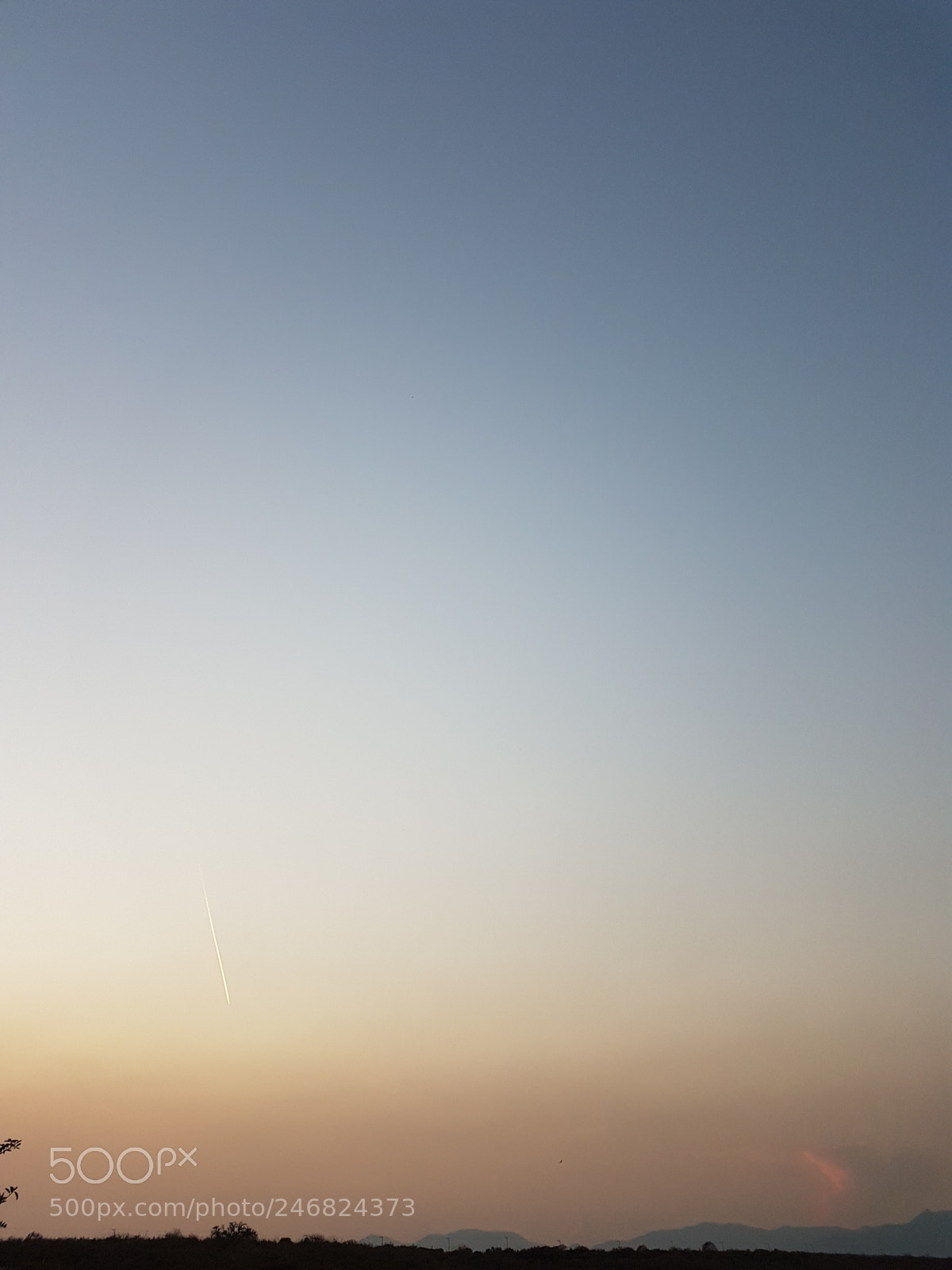 Samsung Galaxy S7 Edge sample photo. Sunset with airplane. photography
