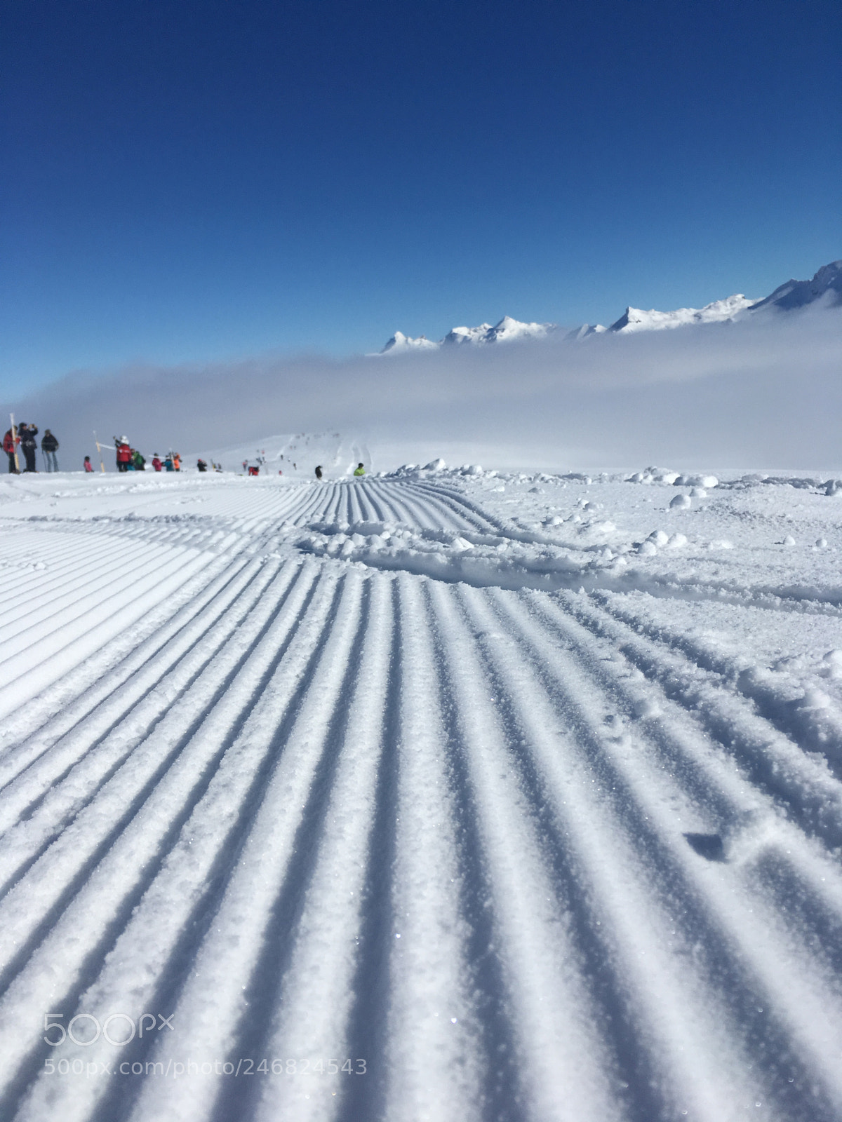 Apple iPhone SE sample photo. Track on fresh snow photography