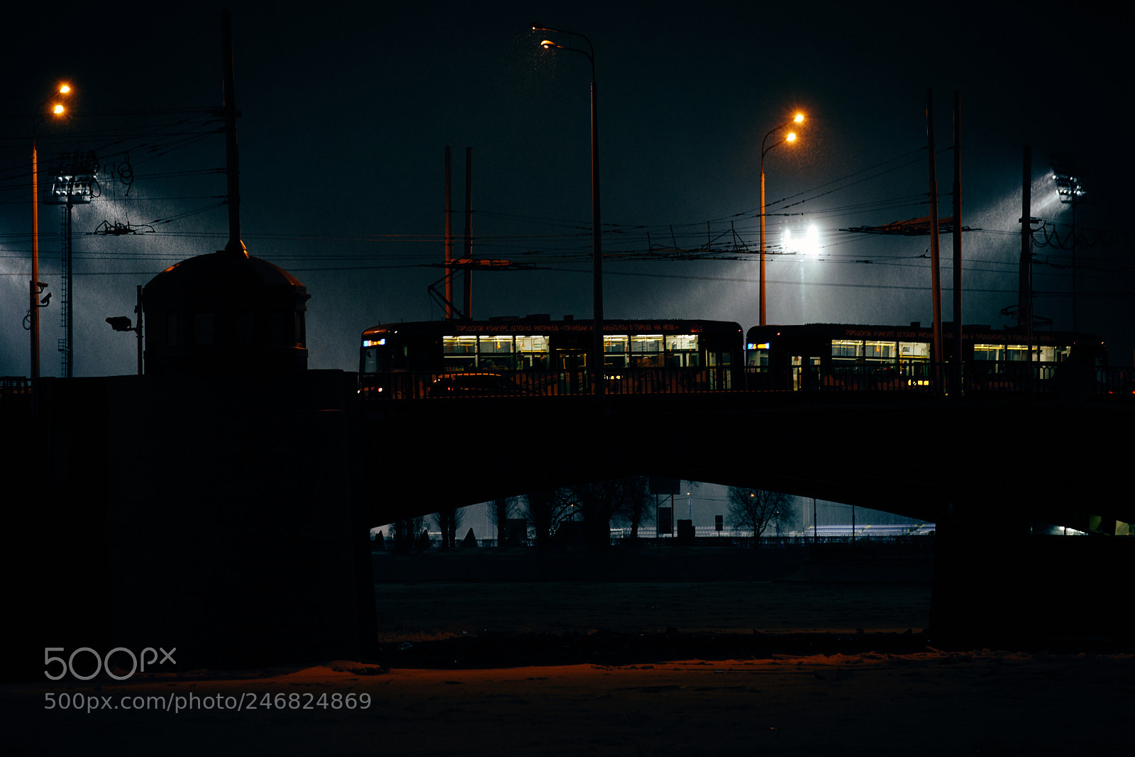 Sony a9 sample photo. A tram above the photography