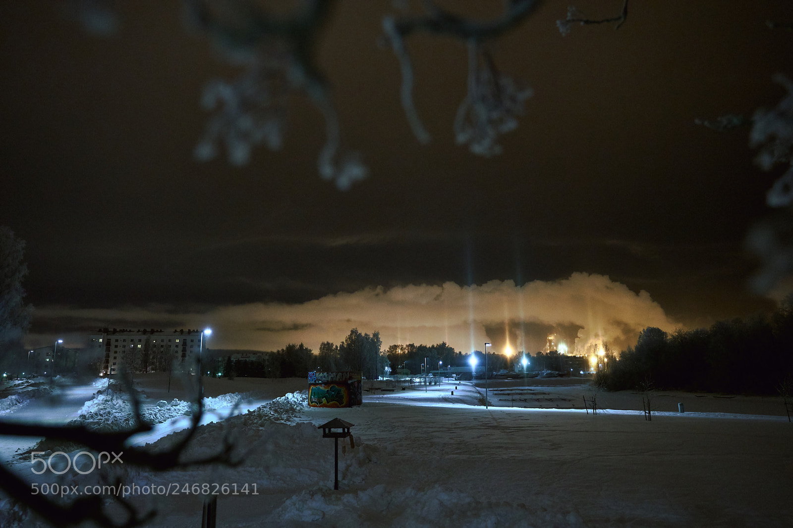 Sony a7R III sample photo. Light pillars photography