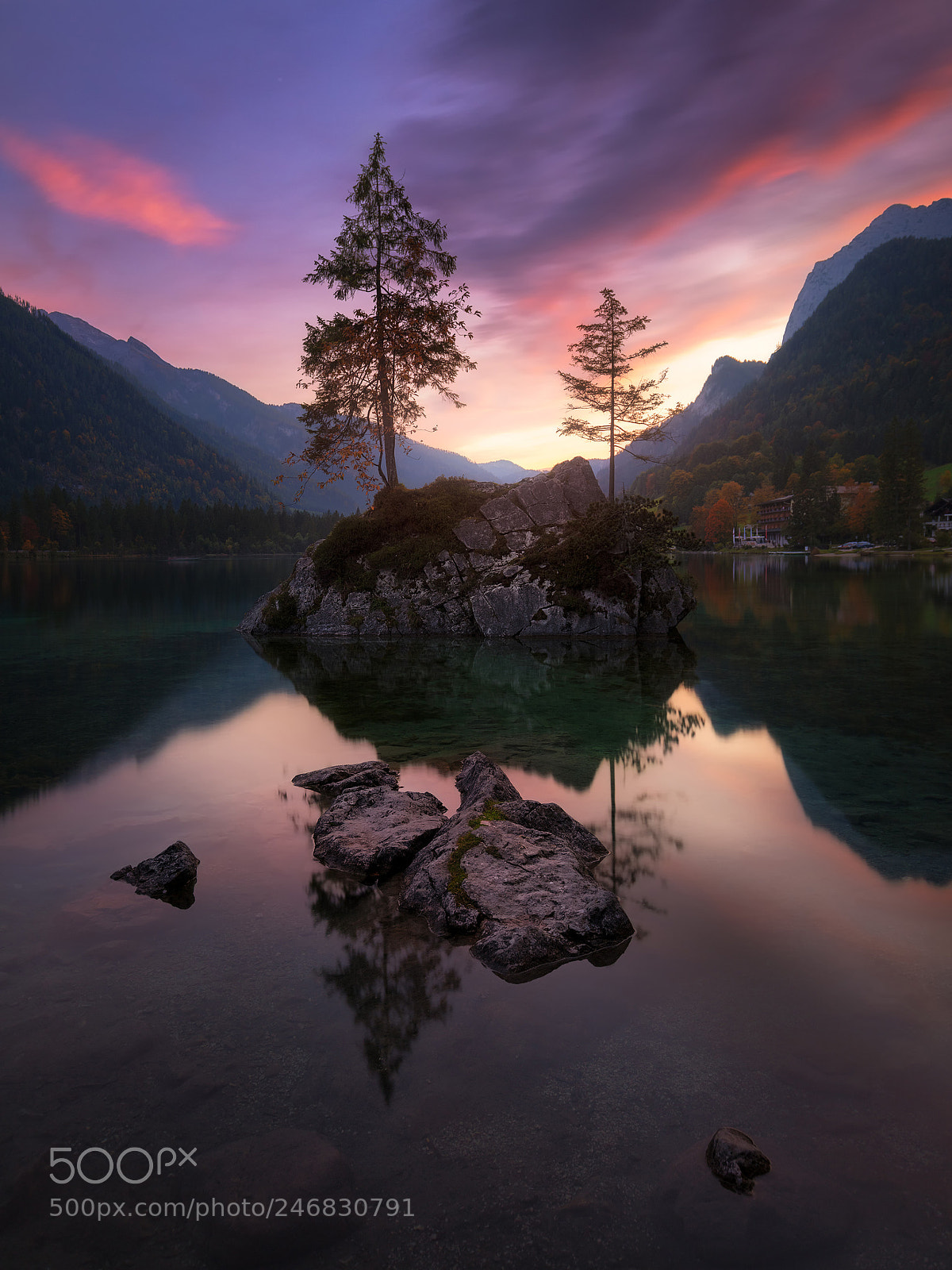 Canon EOS 5DS sample photo. Hintersee sunset photography