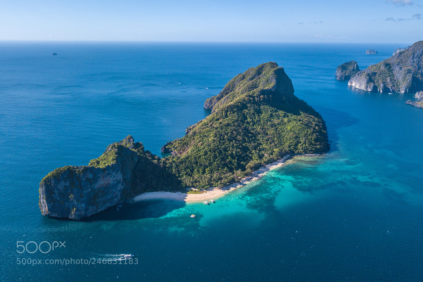 DJI FC220 sample photo. Fish shape island photography