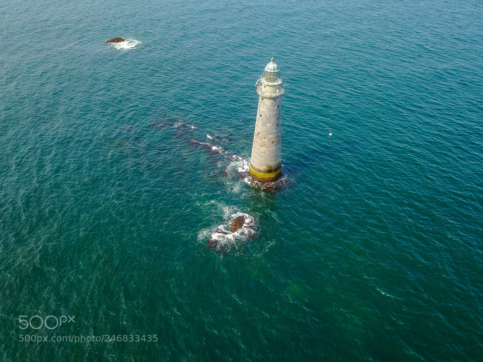DJI FC220 sample photo. Minots ledge lighthouse photography
