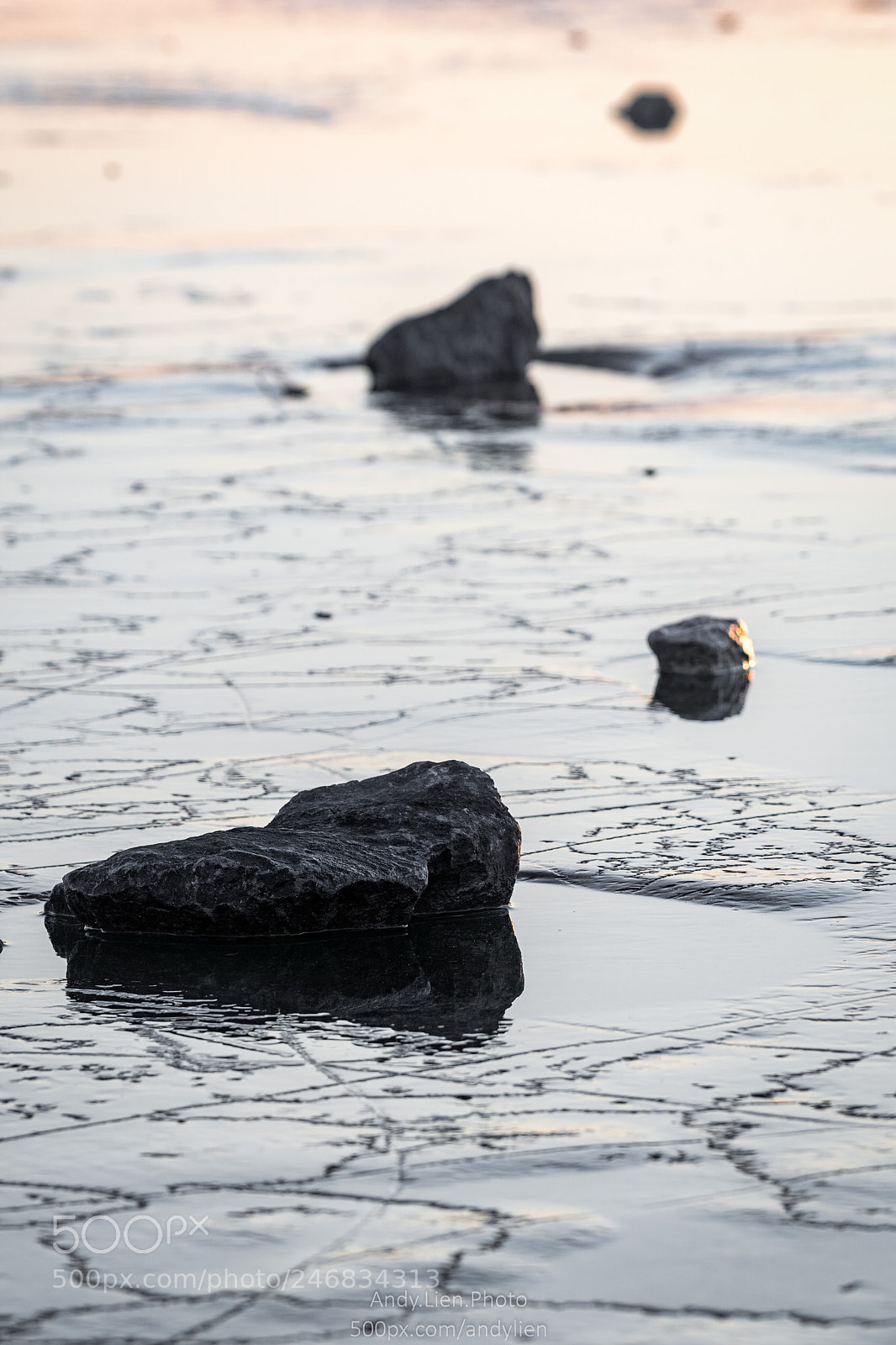 Sony a6500 sample photo. Rocks in the ice photography