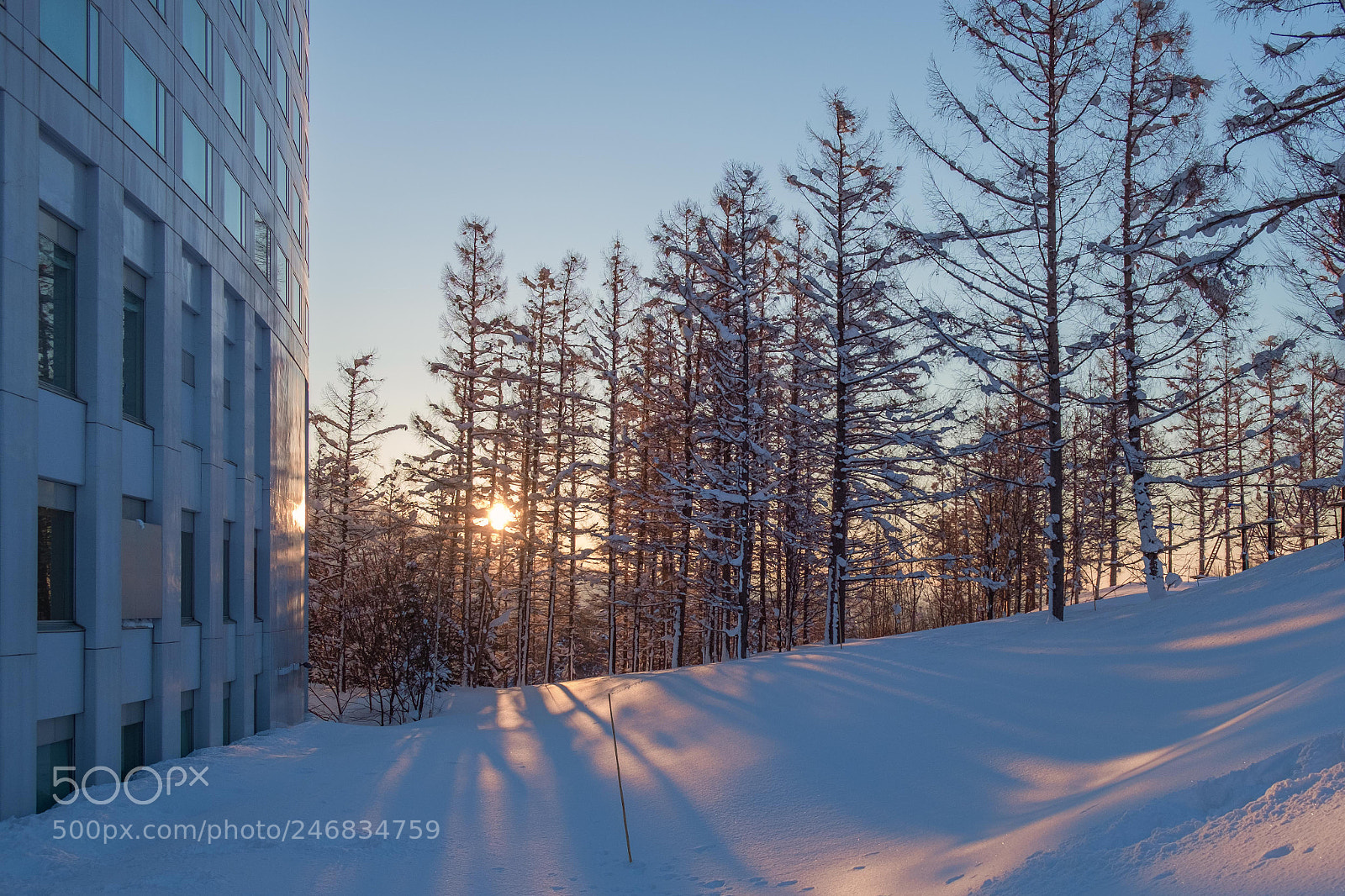 Fujifilm X-T20 sample photo. Sunrise @ ski village resort photography