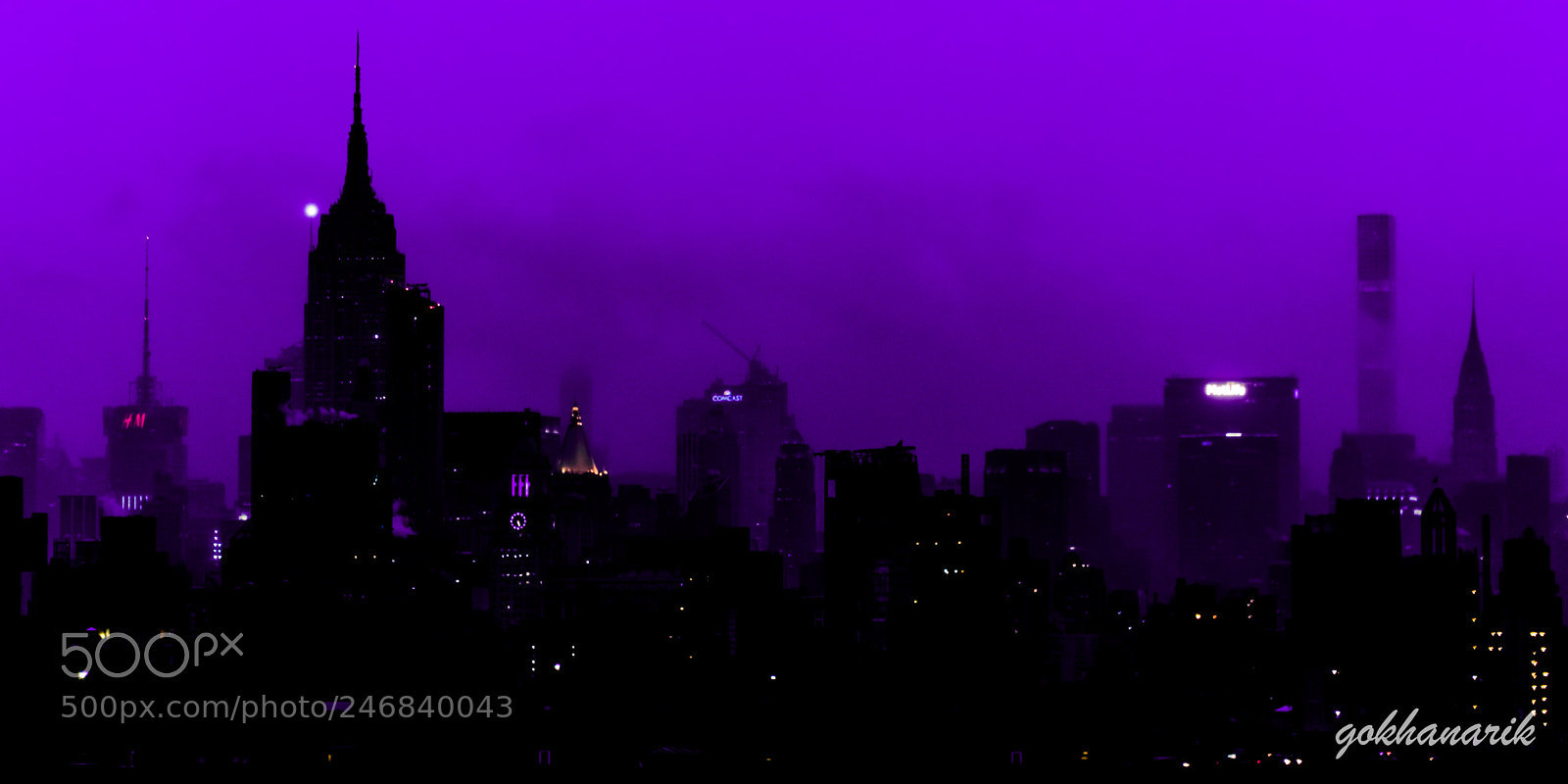 Sony a6500 sample photo. Empire state building silhouette photography