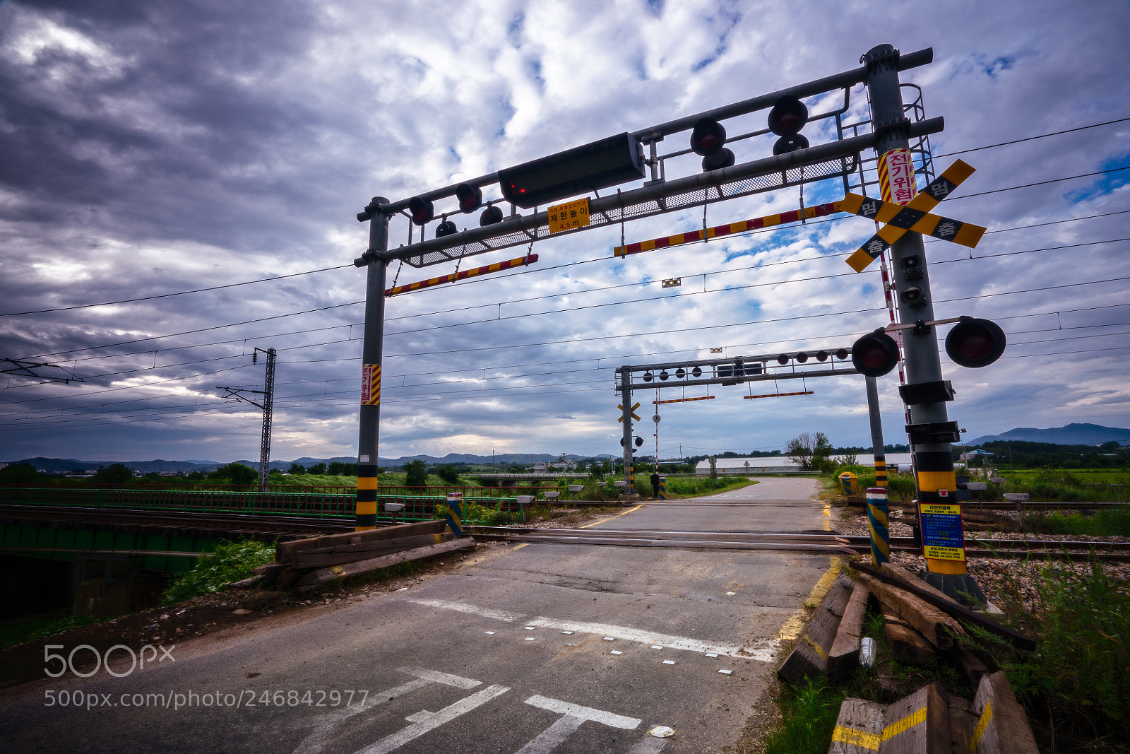 Sony a7R II sample photo. Railroad crossing photography