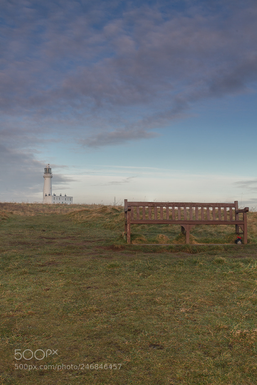 Canon EOS 7D sample photo. Lighthouse and bench photography