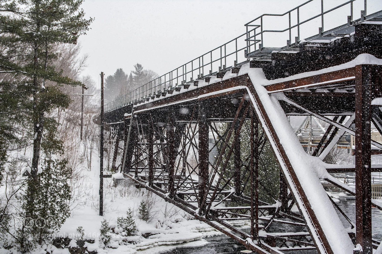 Nikon D7100 sample photo. Winter bridge photography