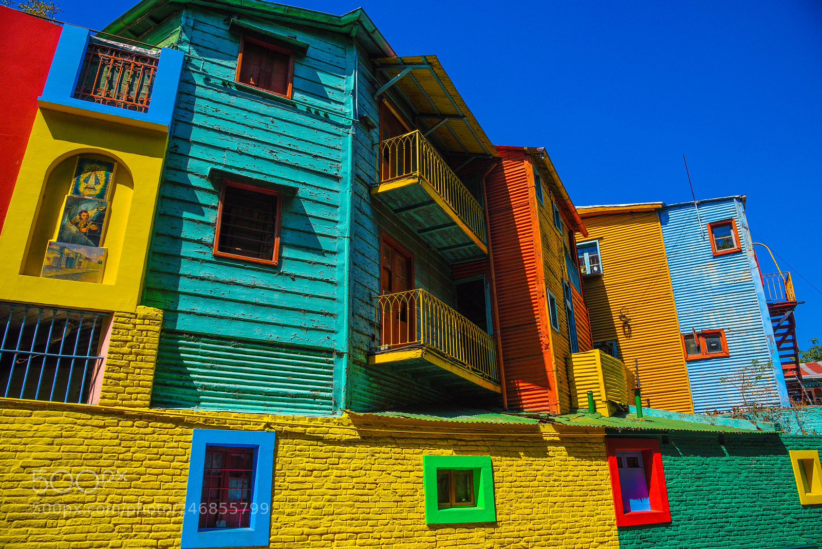 Nikon D810 sample photo. Painted houses la boca photography