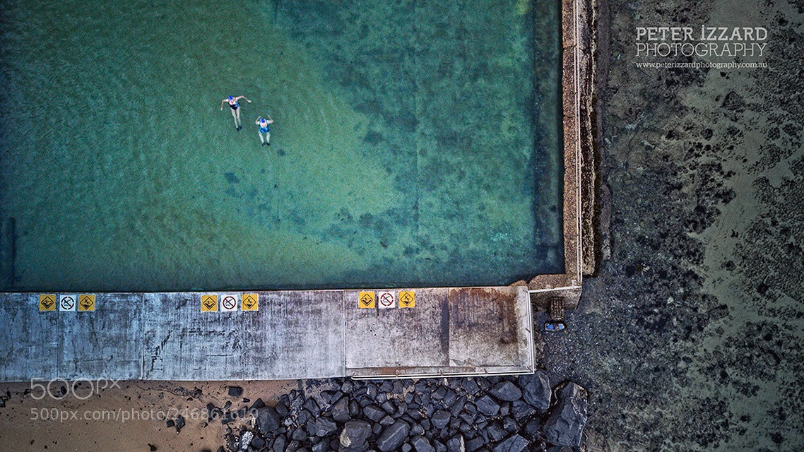 DJI FC220 sample photo. Floating figures photography
