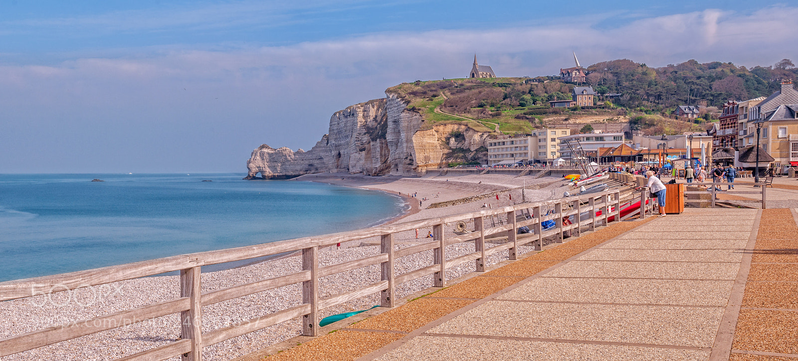 Nikon D90 sample photo. Boardwalk at etretat photography