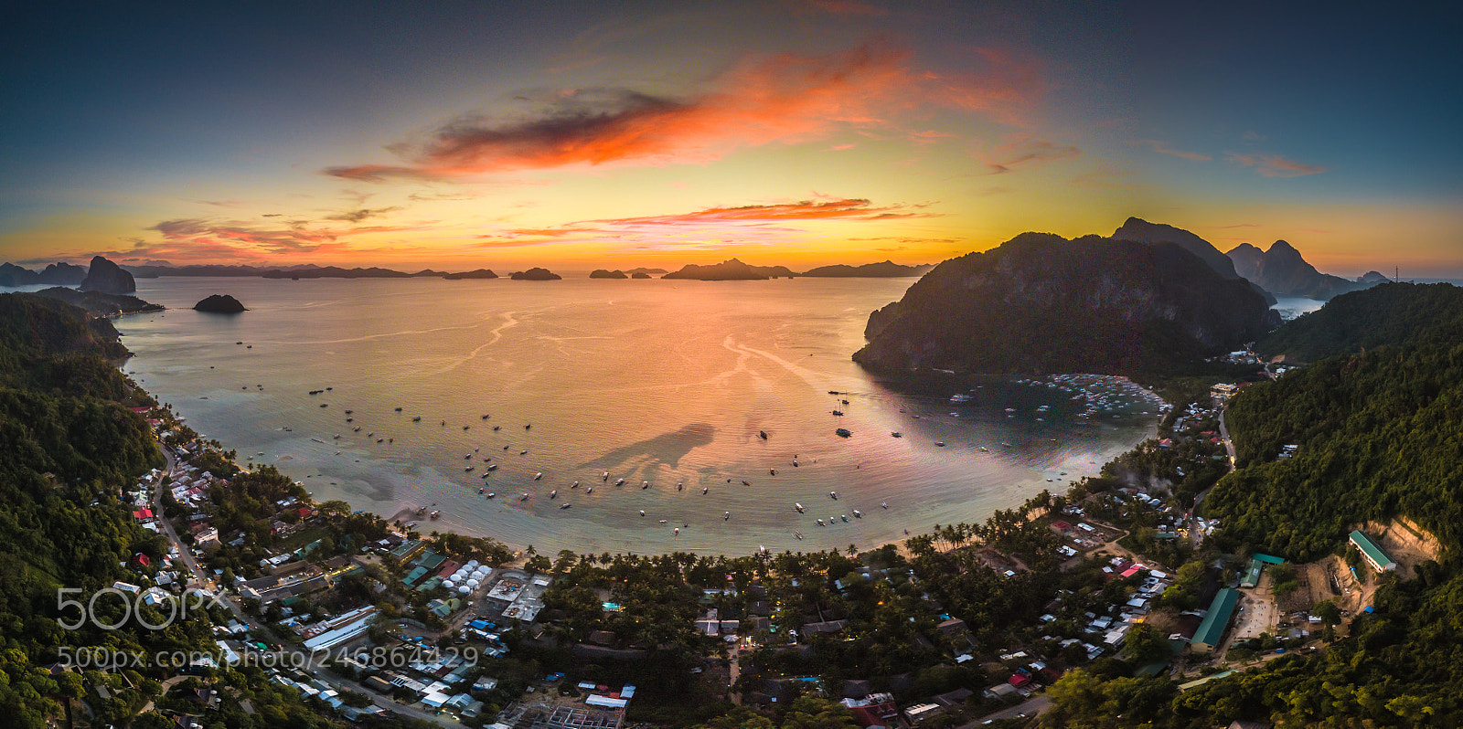 DJI FC220 sample photo. Sunset in corong corong photography