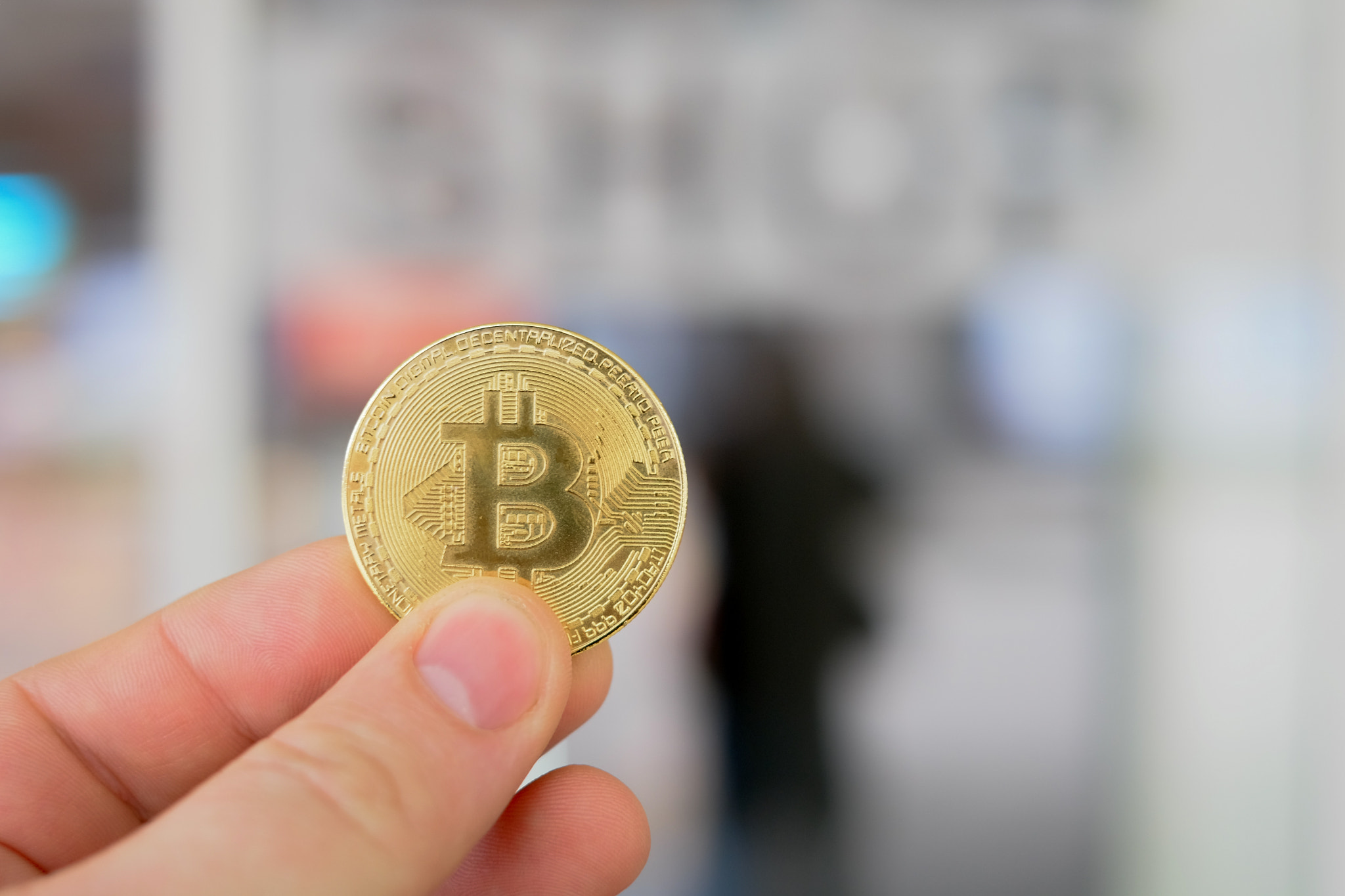 Bitcoin payment in a shop or store using cryptocurrency