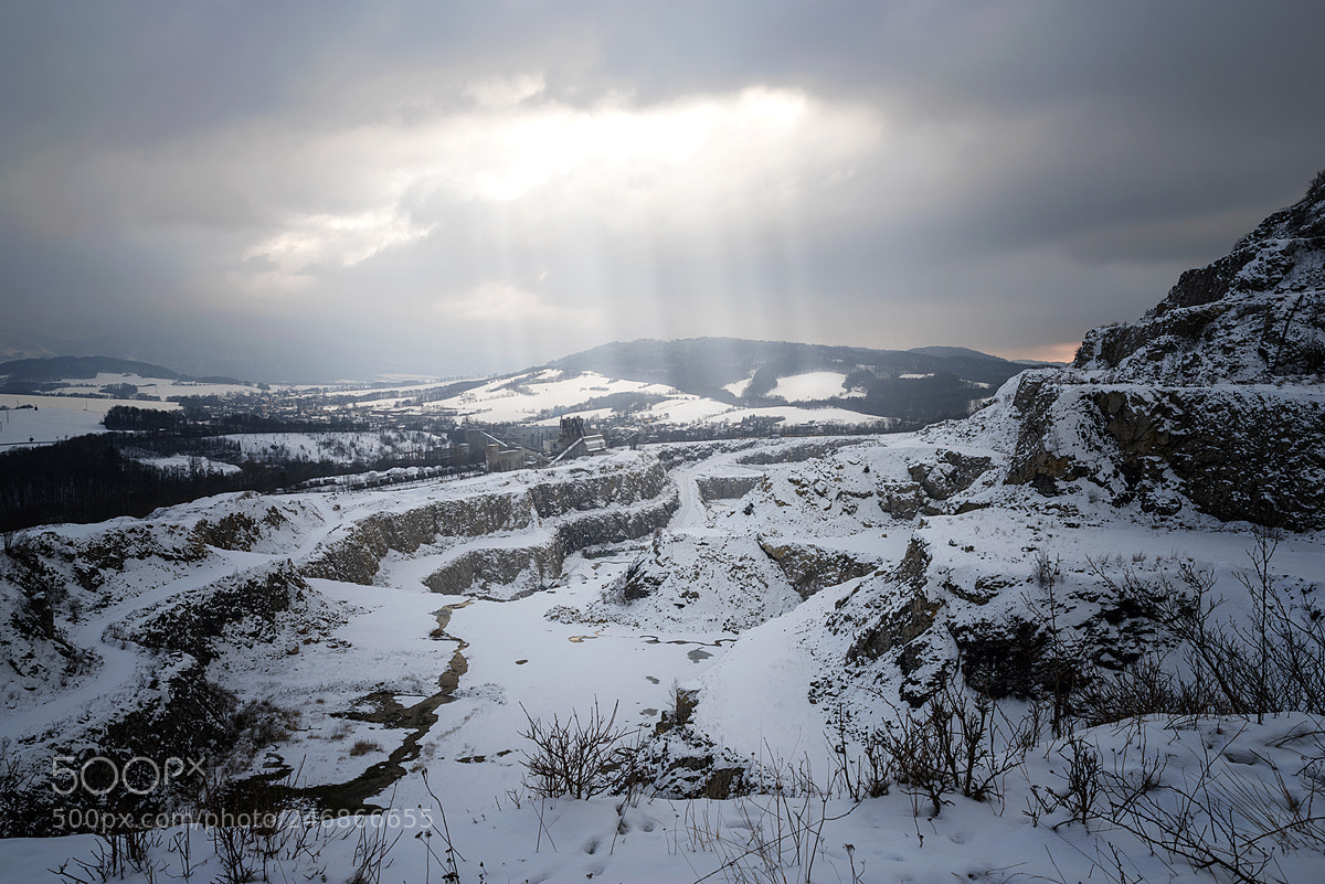 Pentax K-1 sample photo. Vápencový lom kotouč photography