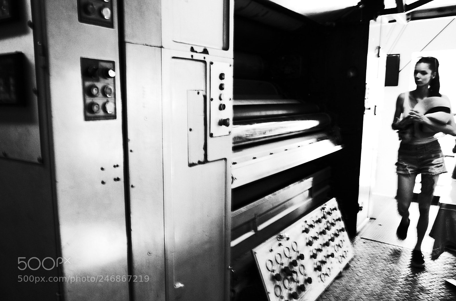 Ricoh GR sample photo. Printing machine photography