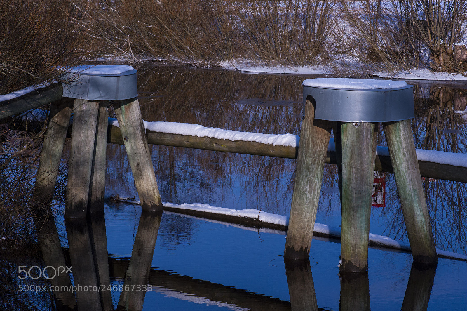 Nikon D700 sample photo. Logs in the river. photography