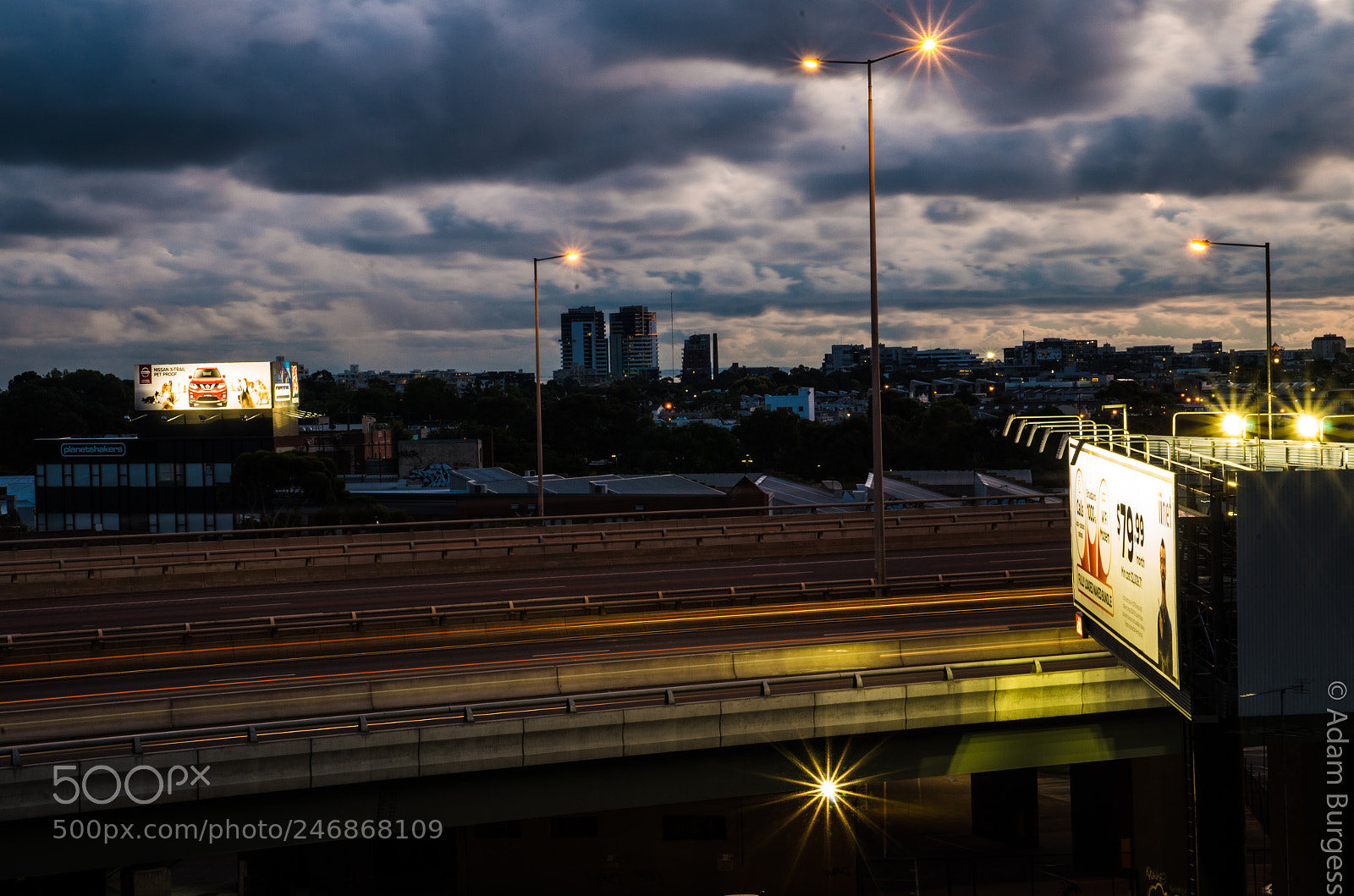 Pentax K-30 sample photo. Dusk over the freeway photography