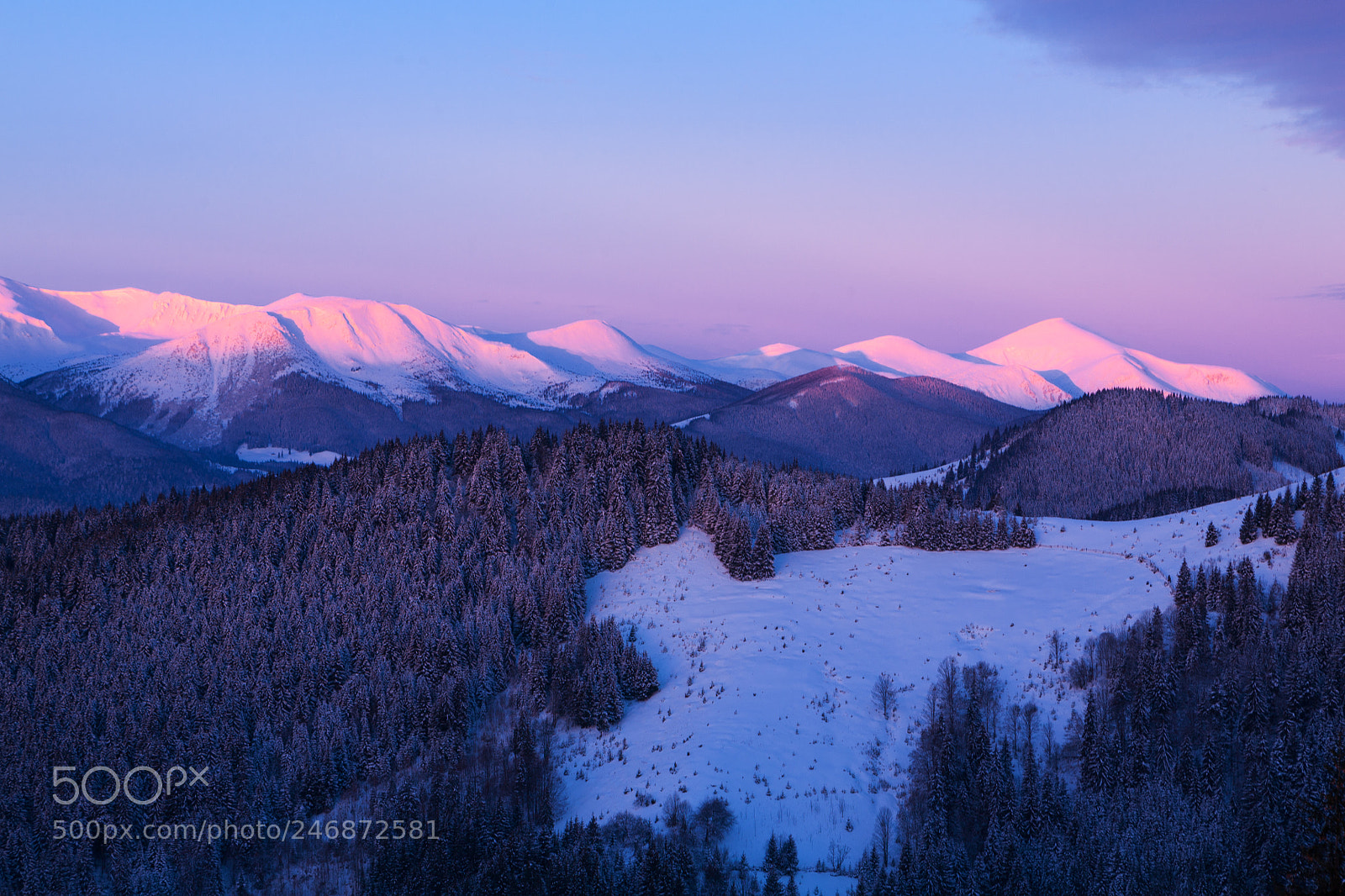 Canon EOS 5D sample photo. Dawn in the winter photography