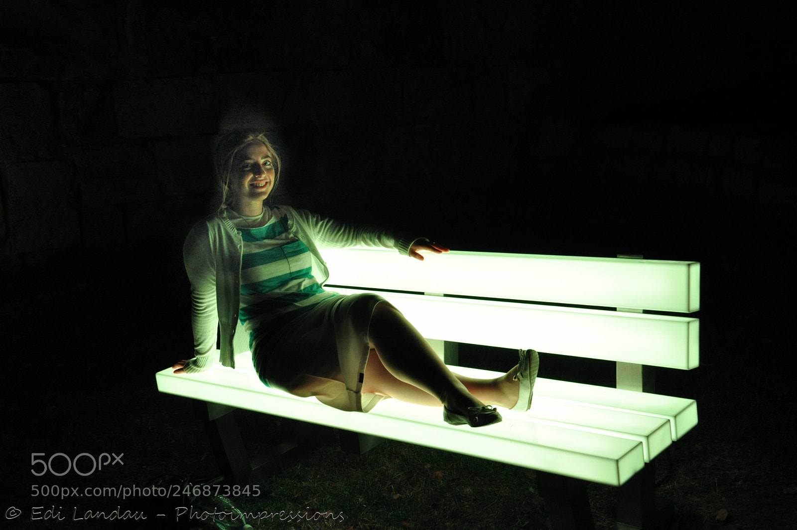 Nikon D5000 sample photo. Magic bench photography