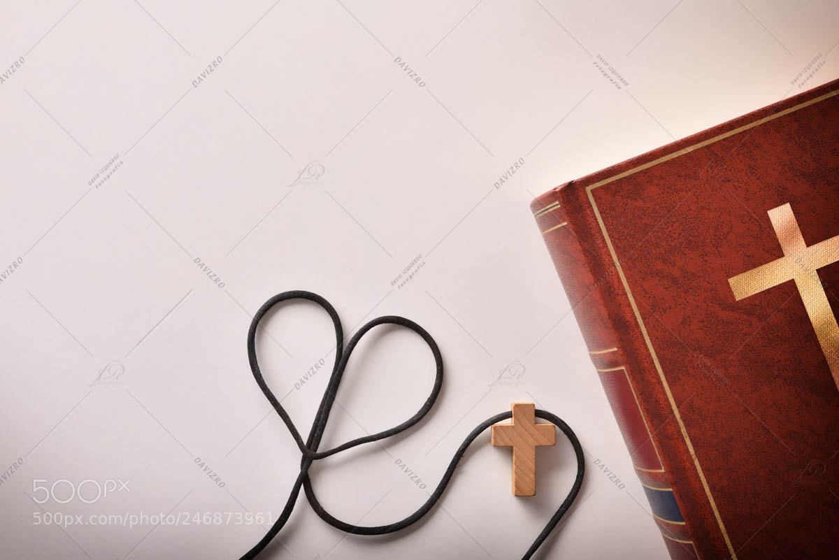 Nikon D810 sample photo. Bible with cross shaped photography
