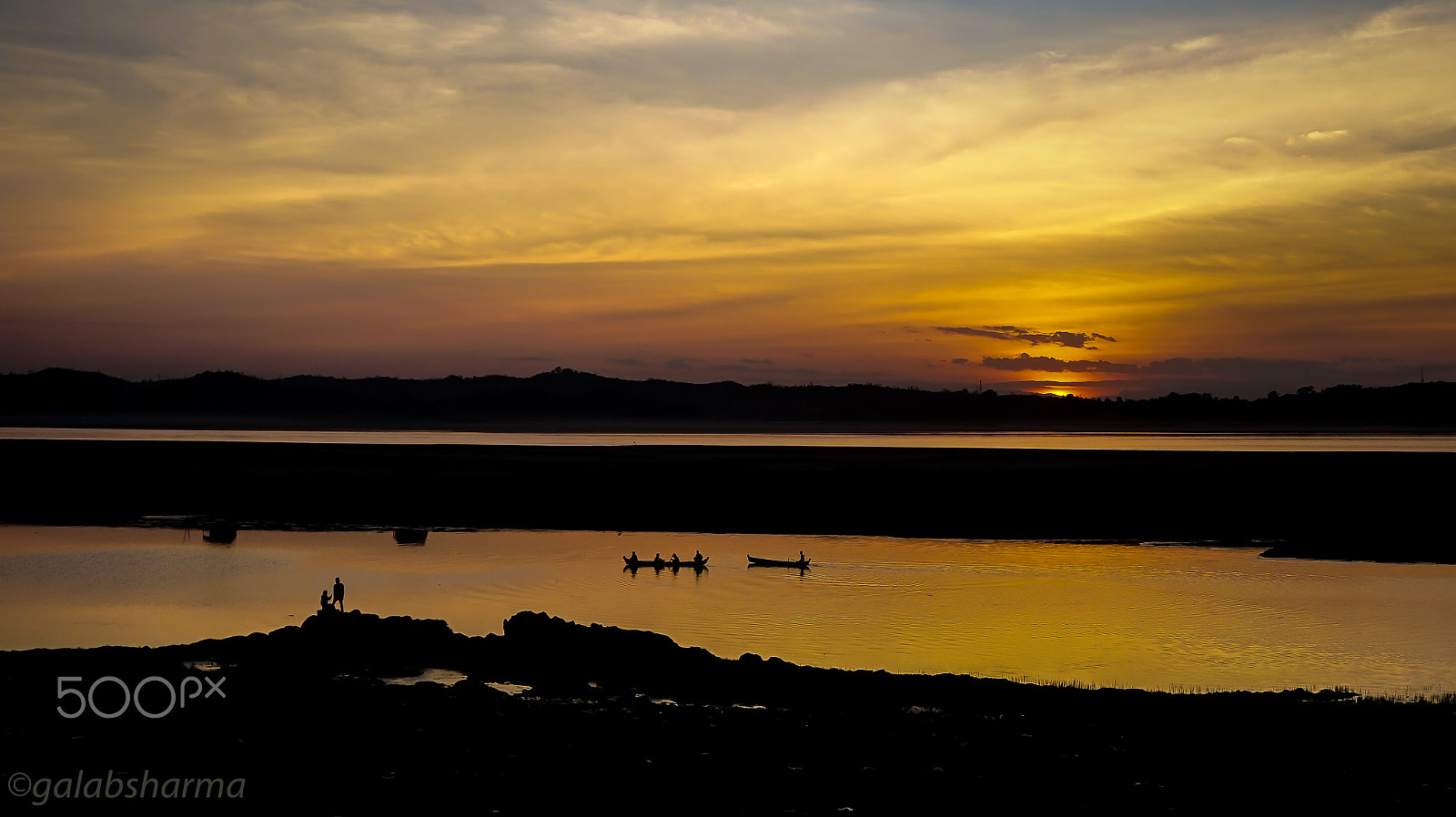 Sony Alpha QX1 sample photo. Silhoutte from koshi tappu, nepal photography