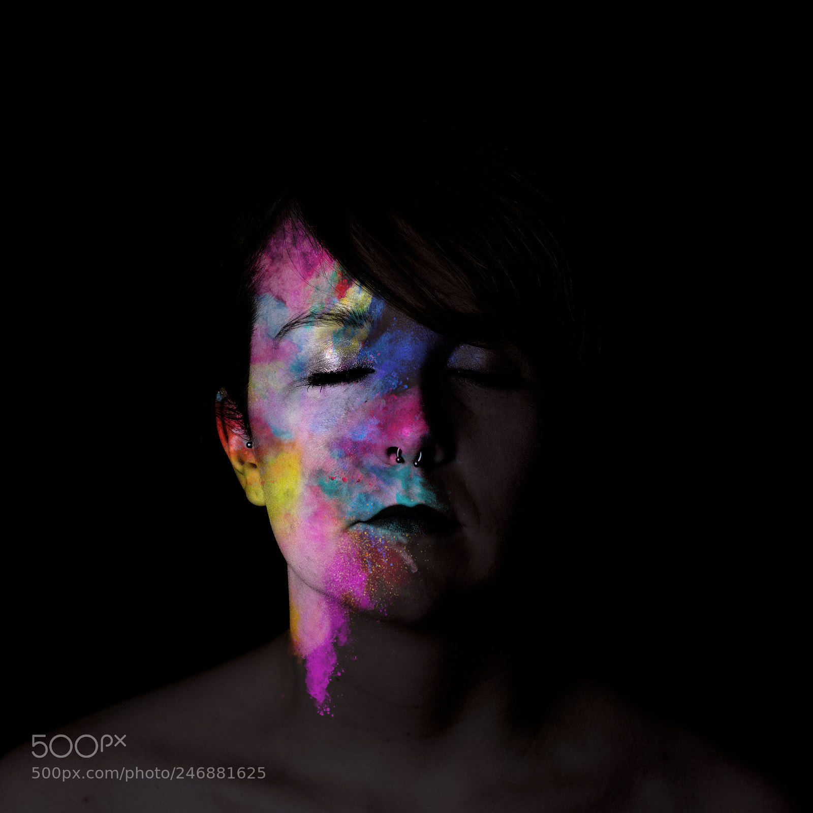 Fujifilm X-T2 sample photo. Powder explosion photography