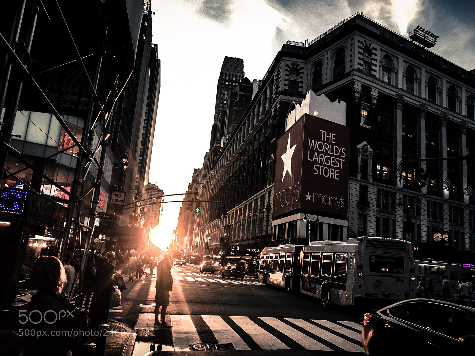 Apple iPhone 6 sample photo. Sunset in new york photography