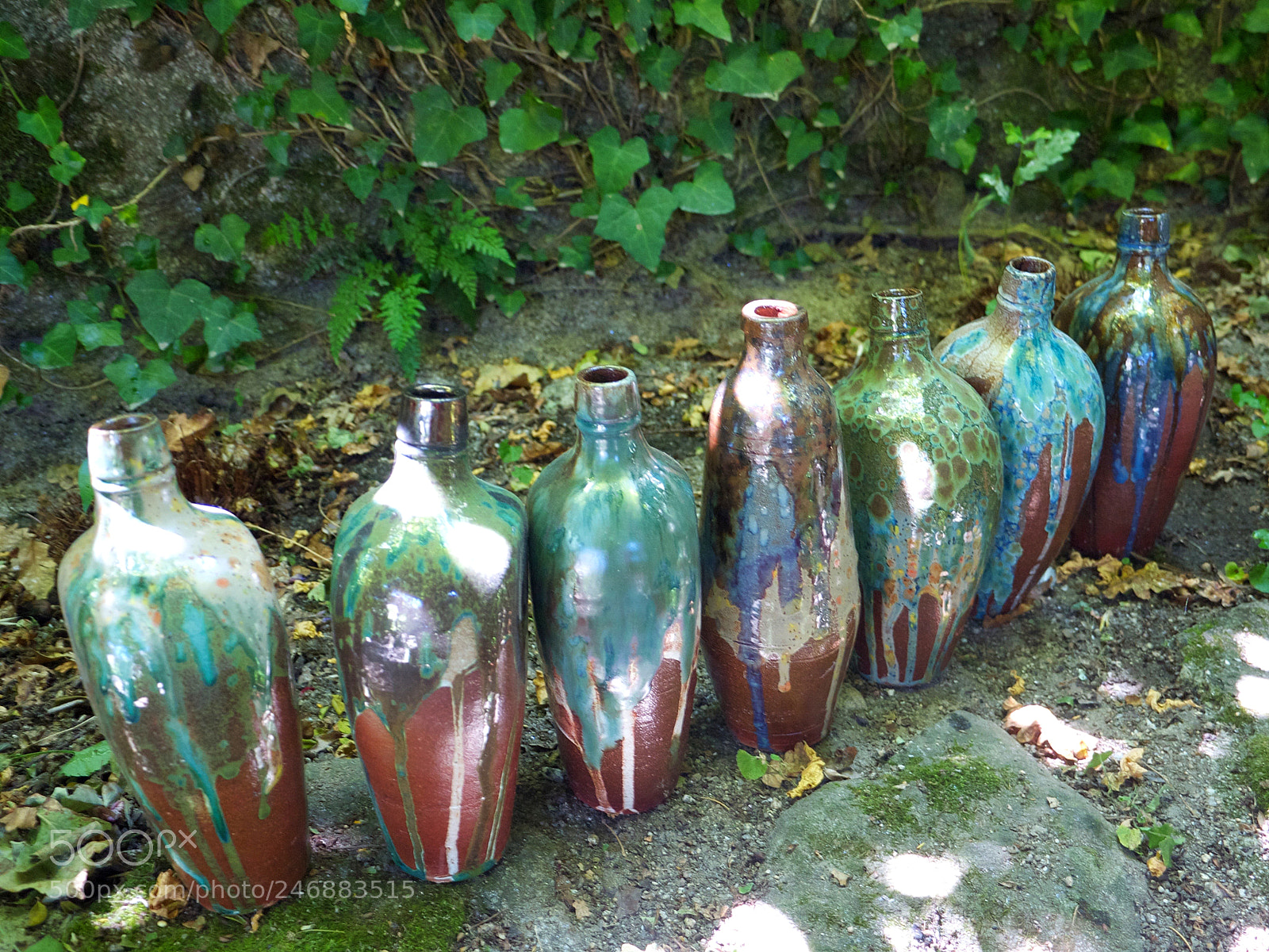 Panasonic Lumix DMC-G1 sample photo. 7 painted jars photography