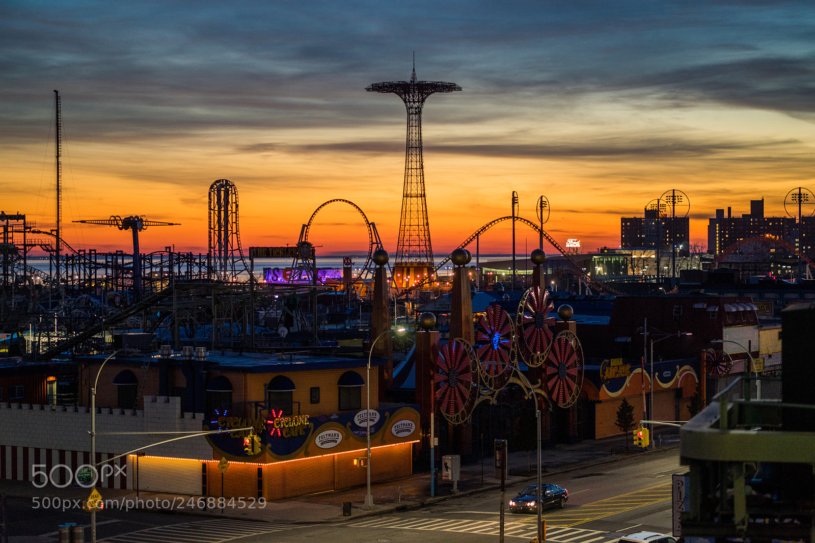 Sony a7 sample photo. Coney island sunset photography