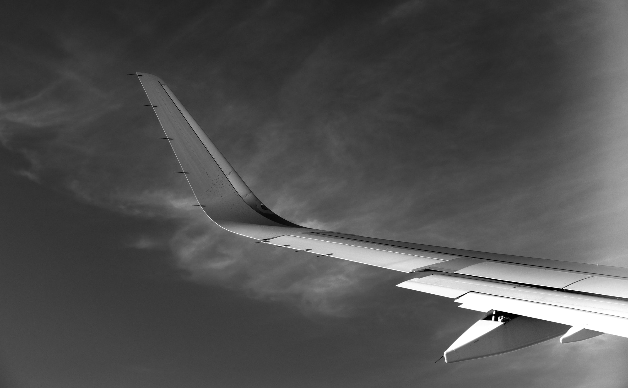 Nikon AF-S Nikkor 24-120mm F4G ED VR sample photo. Flying amongst the clouds (black & white) photography