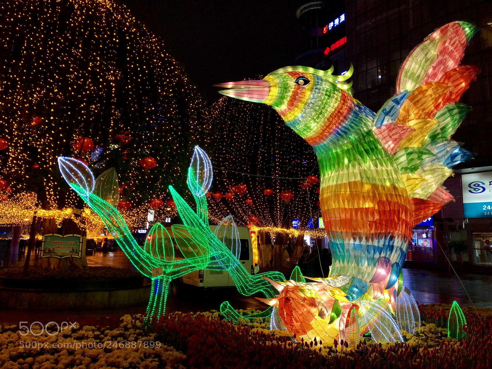 Apple iPhone X sample photo. Street decoration in chongqing photography