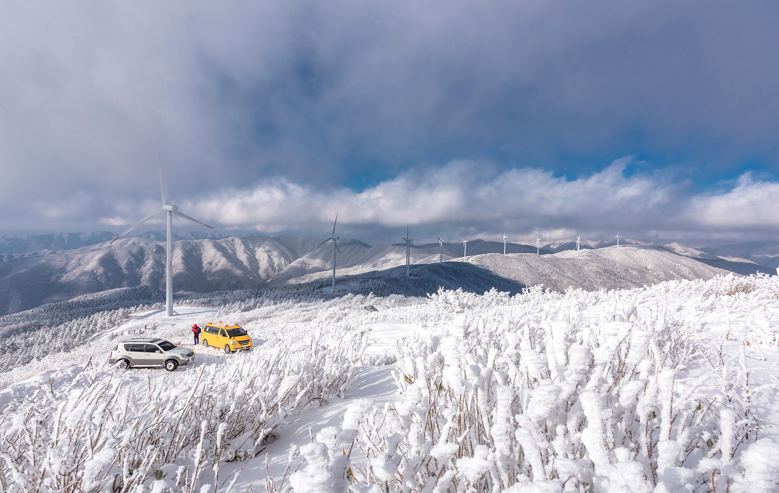 Nikon D810 sample photo. Taegimountain wind farm photography