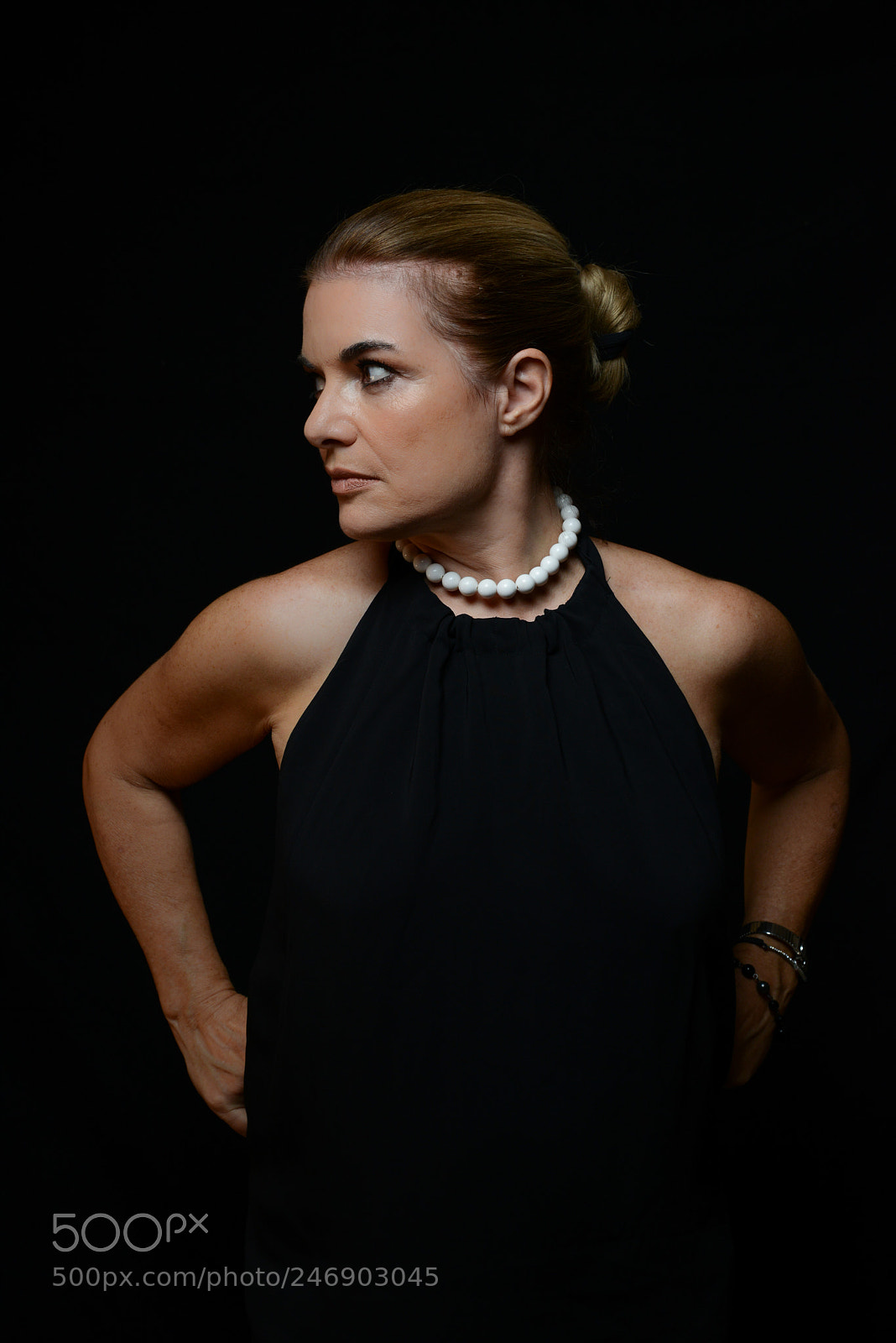 Nikon D800 sample photo. Portrait in black photography
