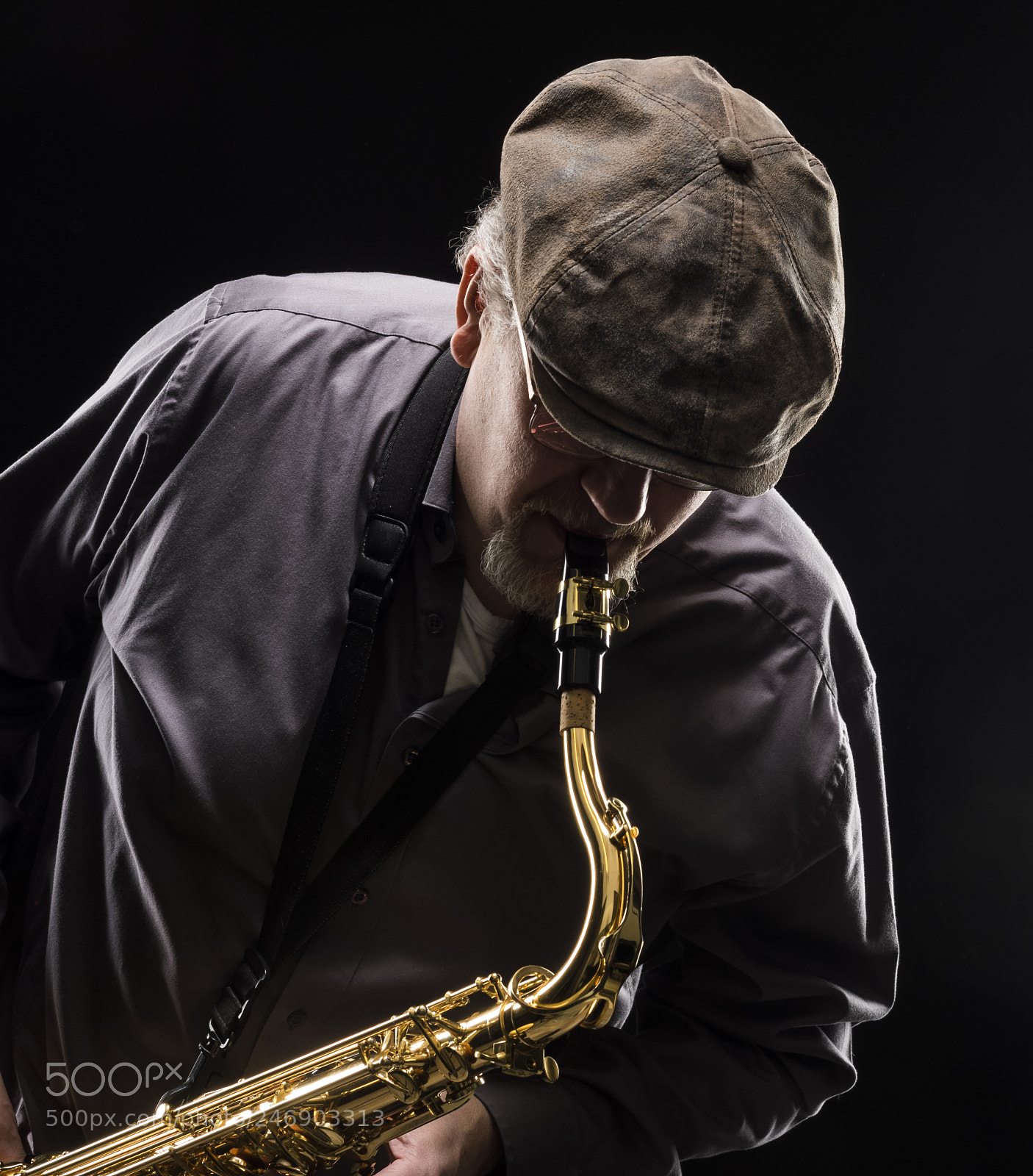Olympus OM-D E-M1 sample photo. Sax player photography