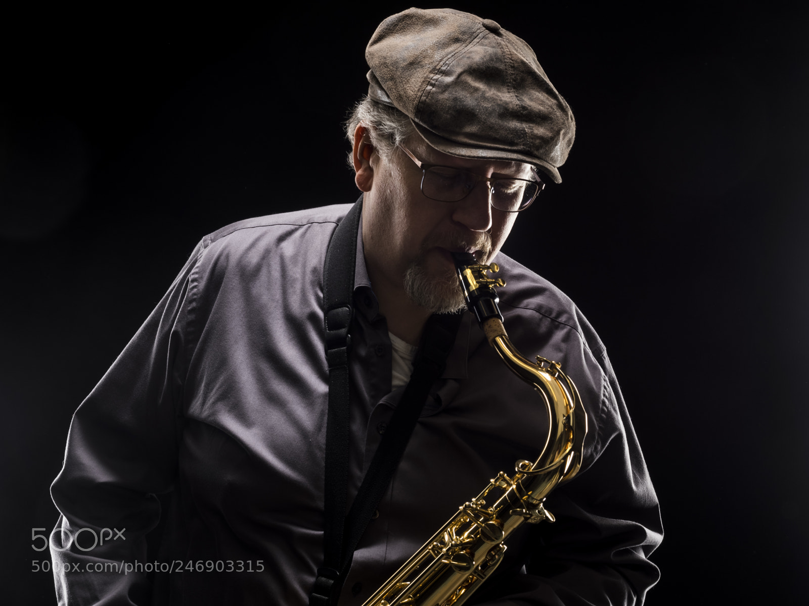 Olympus OM-D E-M1 sample photo. Sax player photography