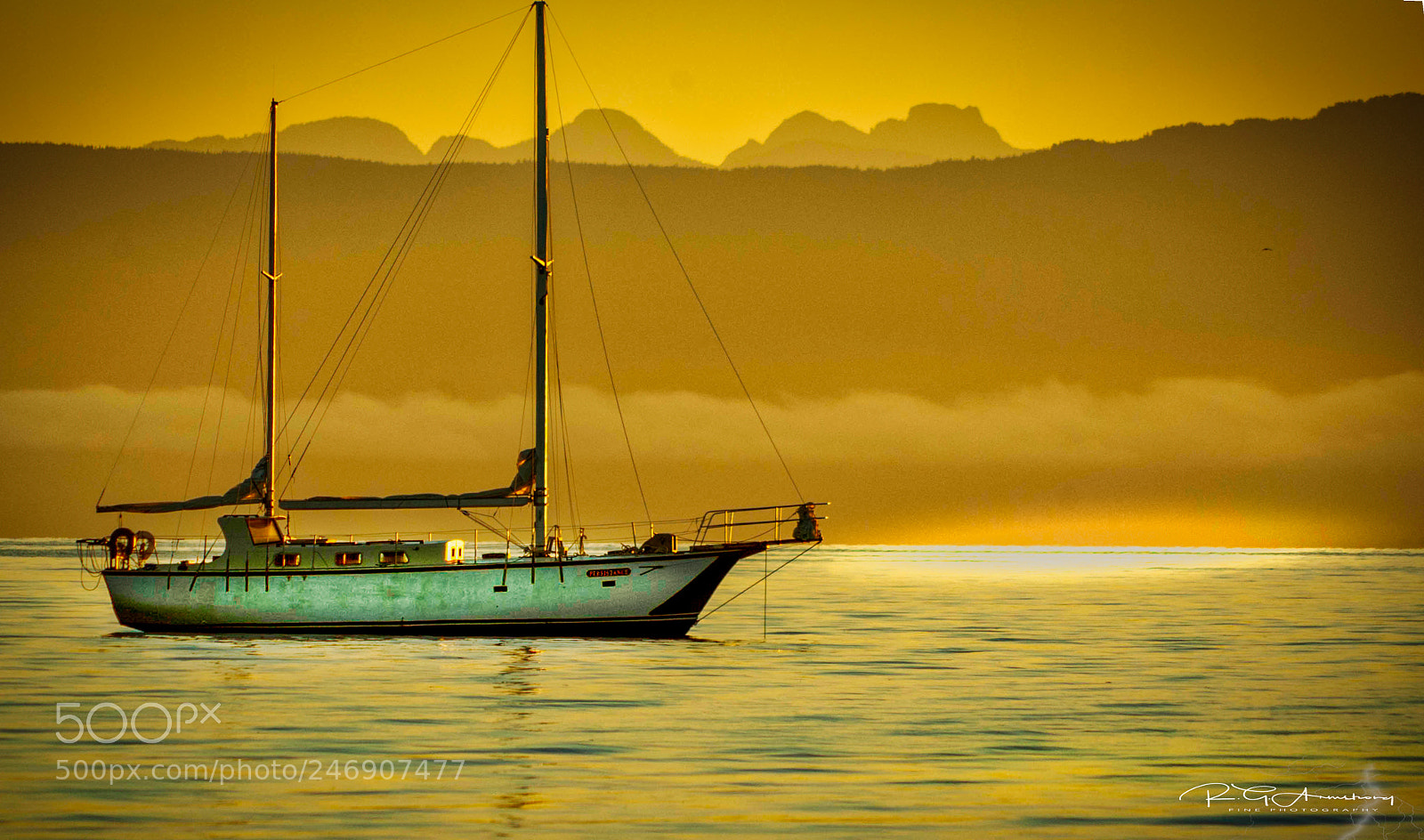 Pentax K200D sample photo. Sunset vessel photography