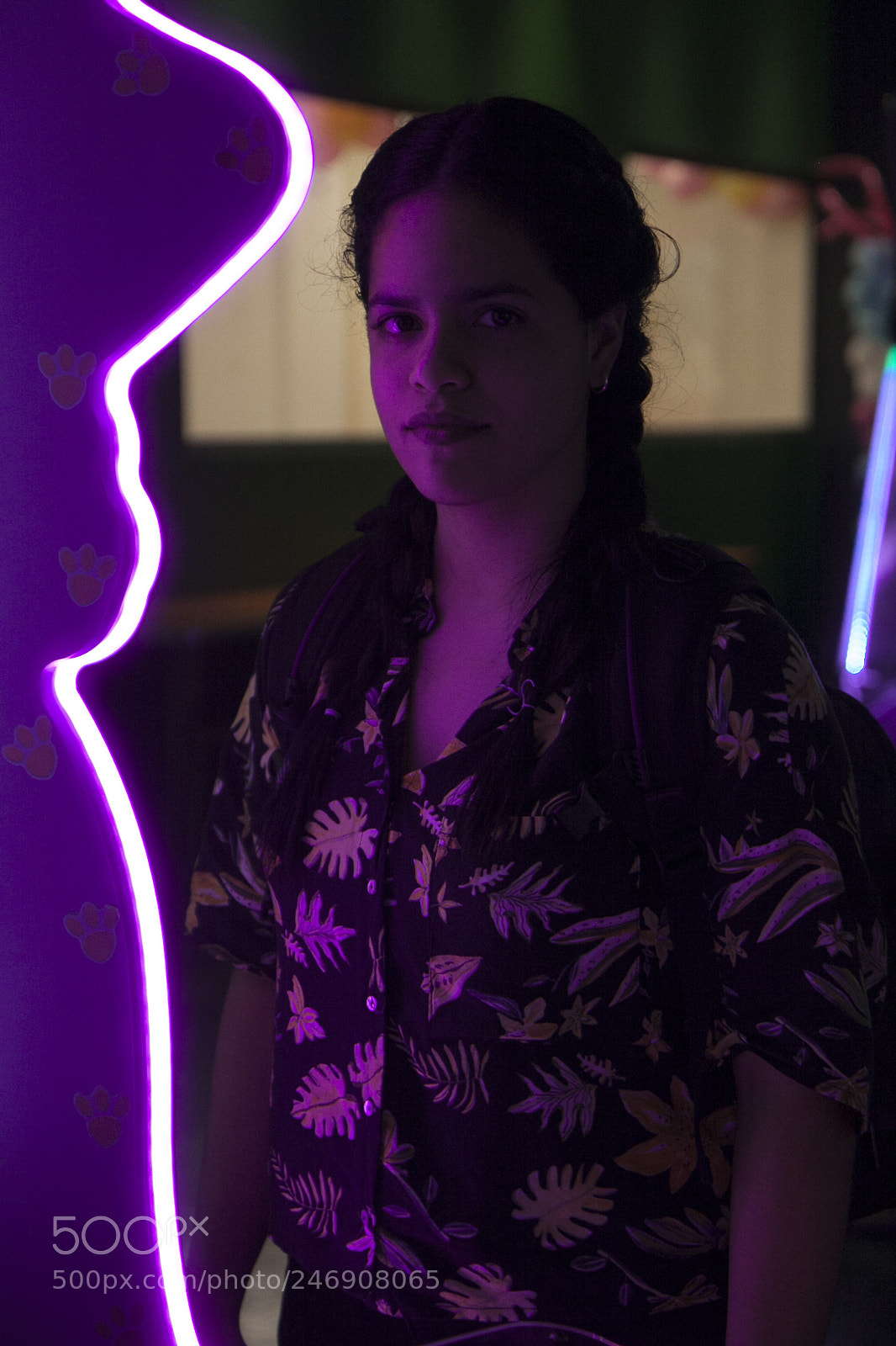 Canon EOS 50D sample photo. Neon girl photography