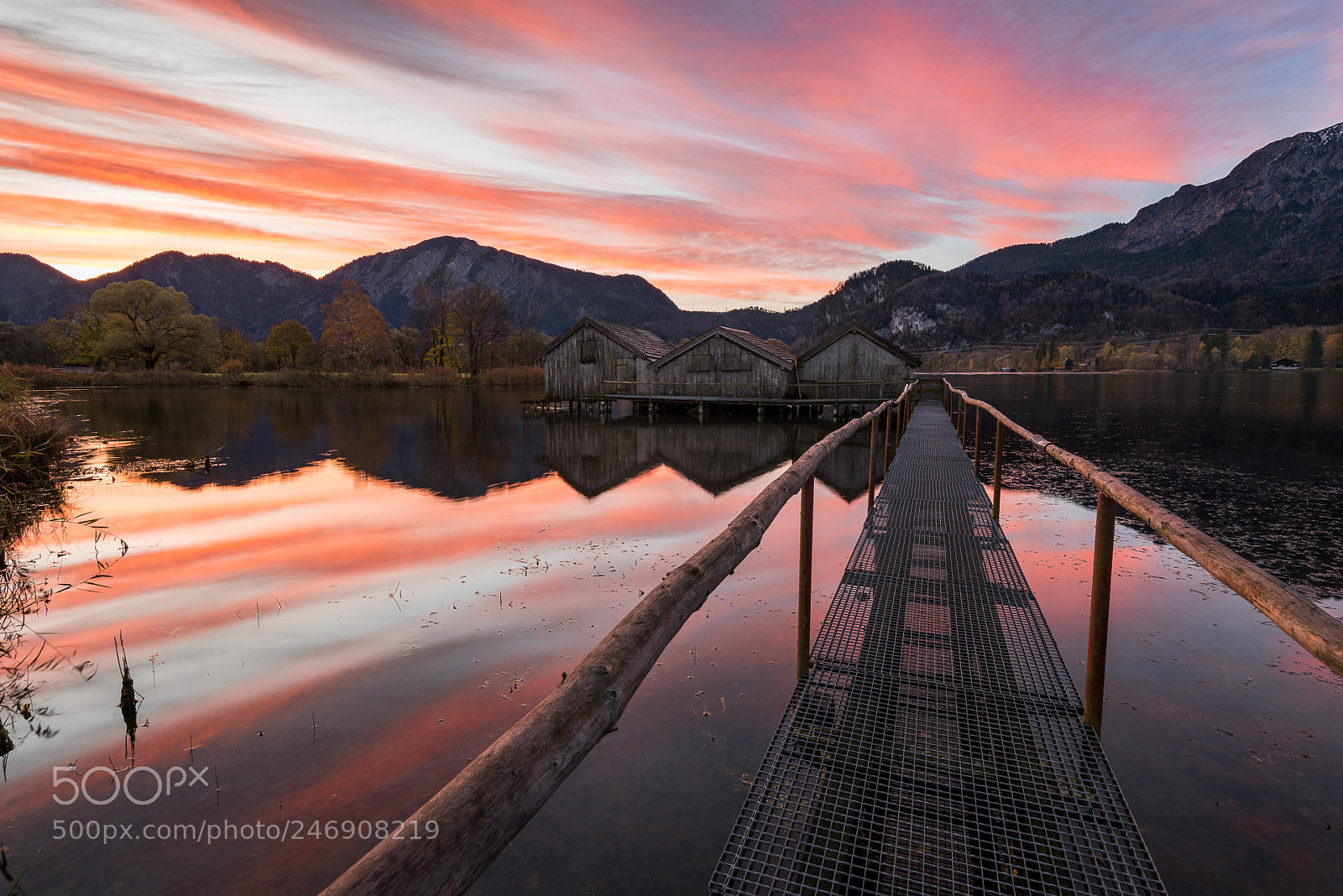Nikon D810 sample photo. Kochelsee fiery morning photography