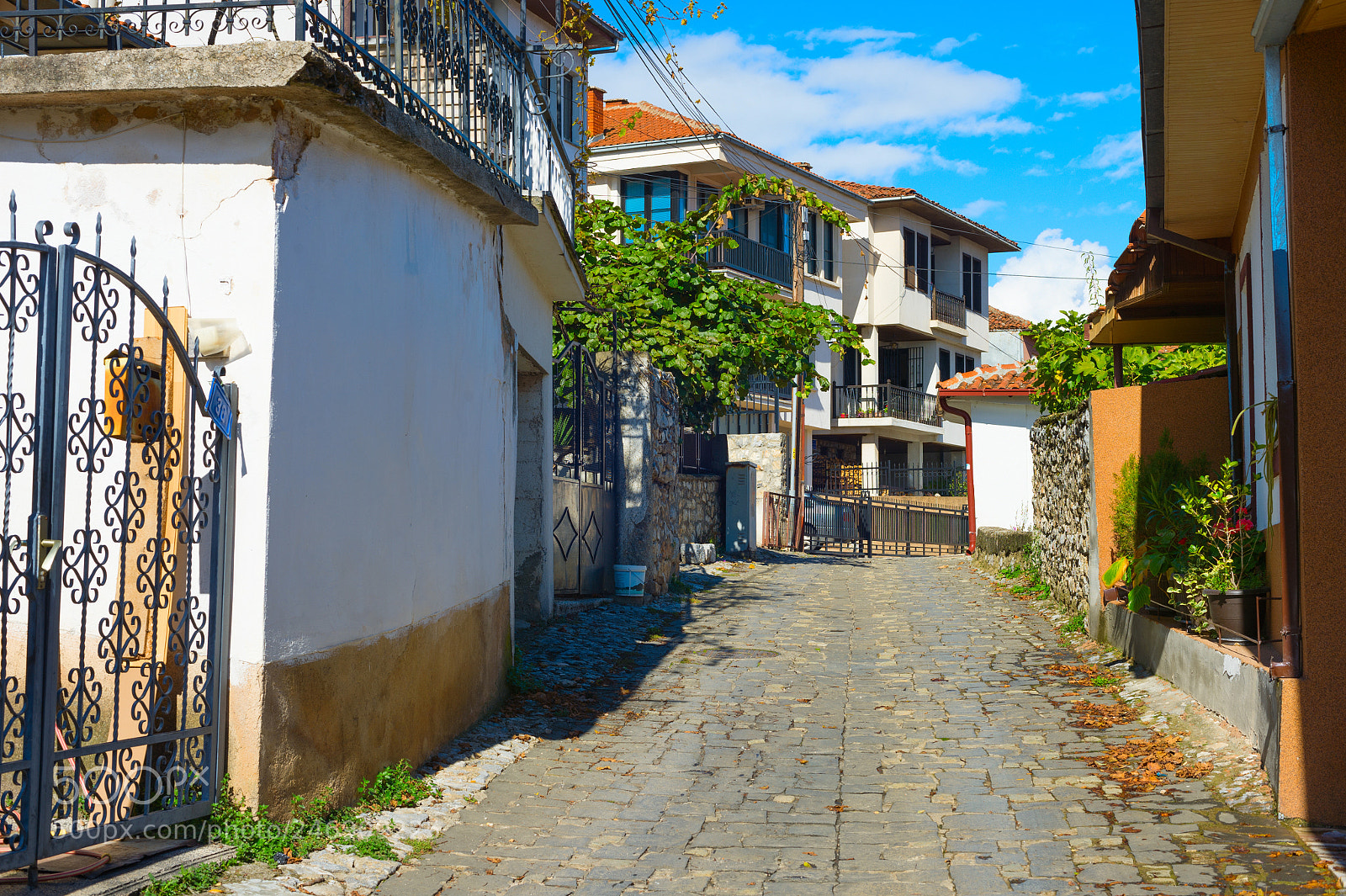 Nikon Df sample photo. Old town street. ohrid photography