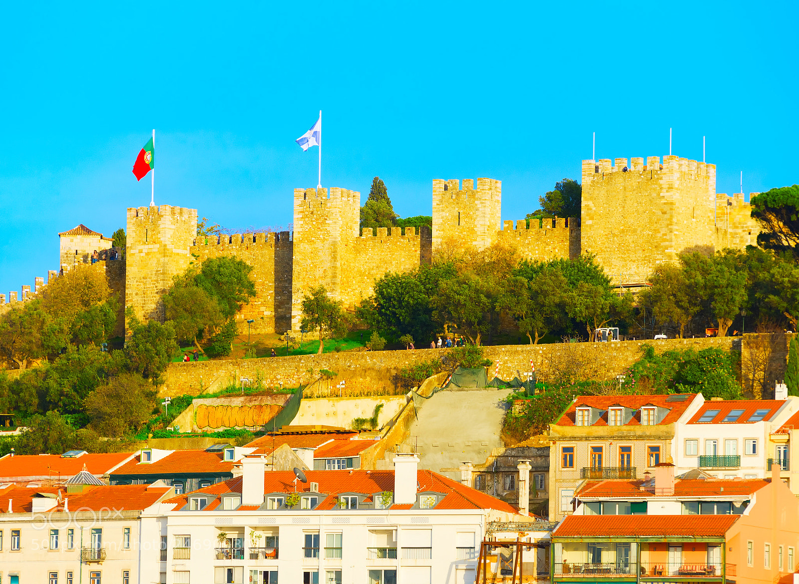 Nikon Df sample photo. Ancient lisbon castle, portugal photography