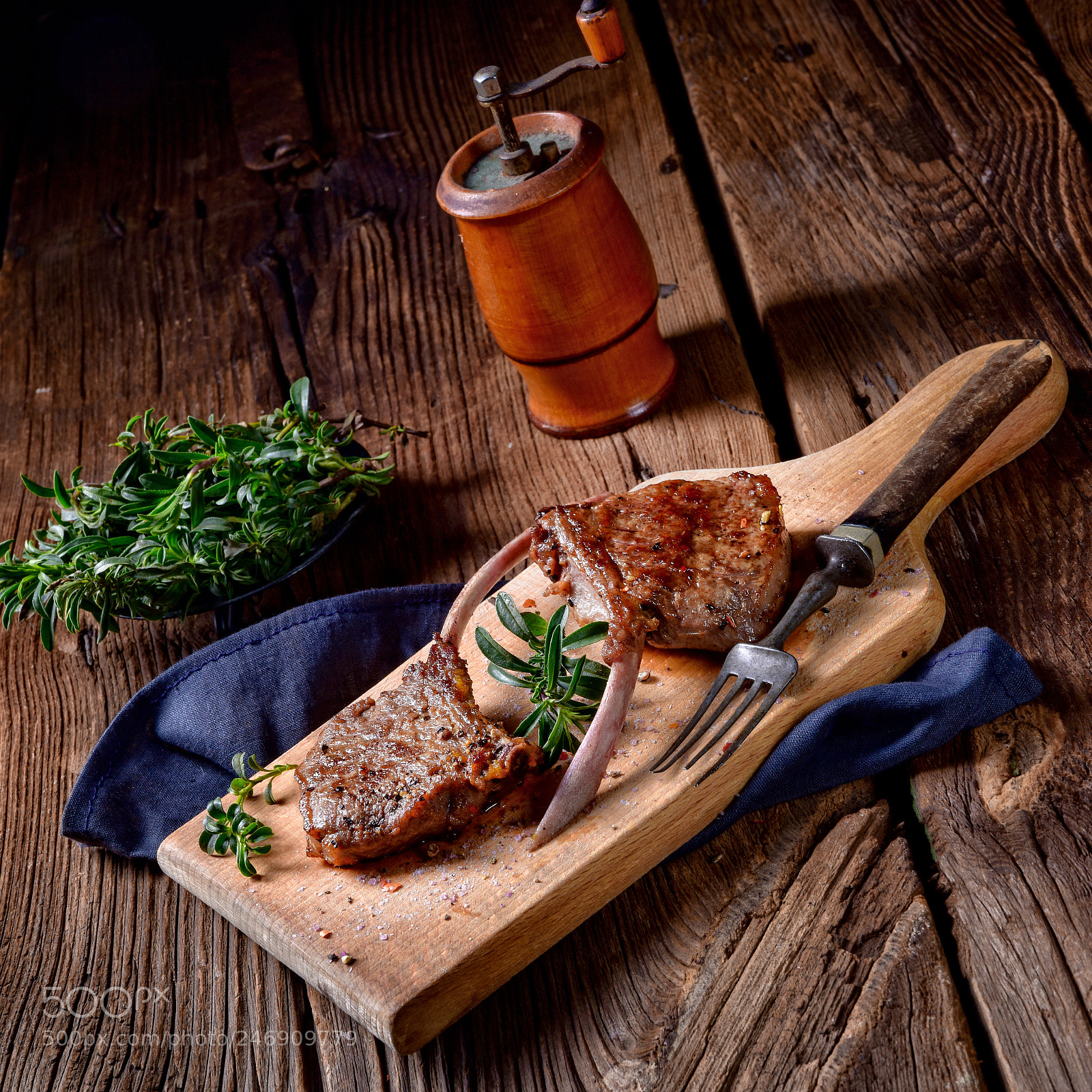 Nikon D810 sample photo. Grilled lamb chops an photography