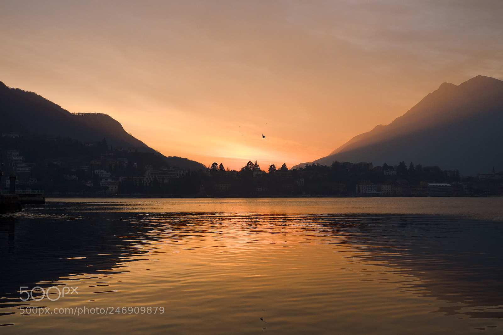 Olympus OM-D E-M1 sample photo. Sunset over the lake photography