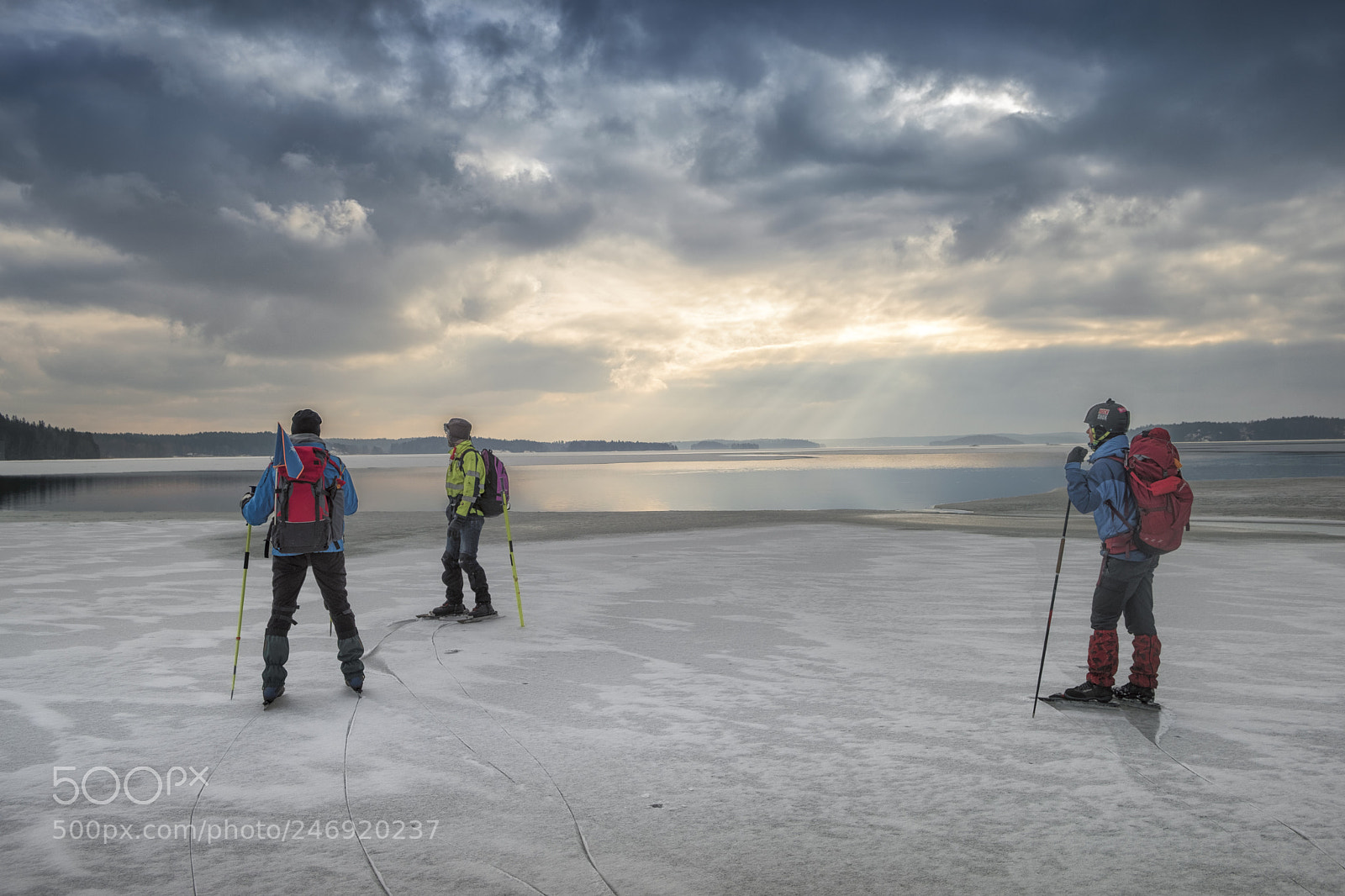 Fujifilm X-T2 sample photo. Tree men on ice photography