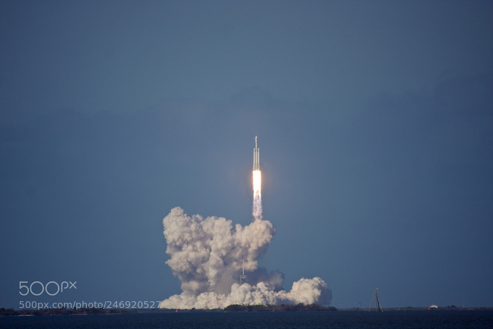 Canon EOS 40D sample photo. Falcon heavy test flight photography