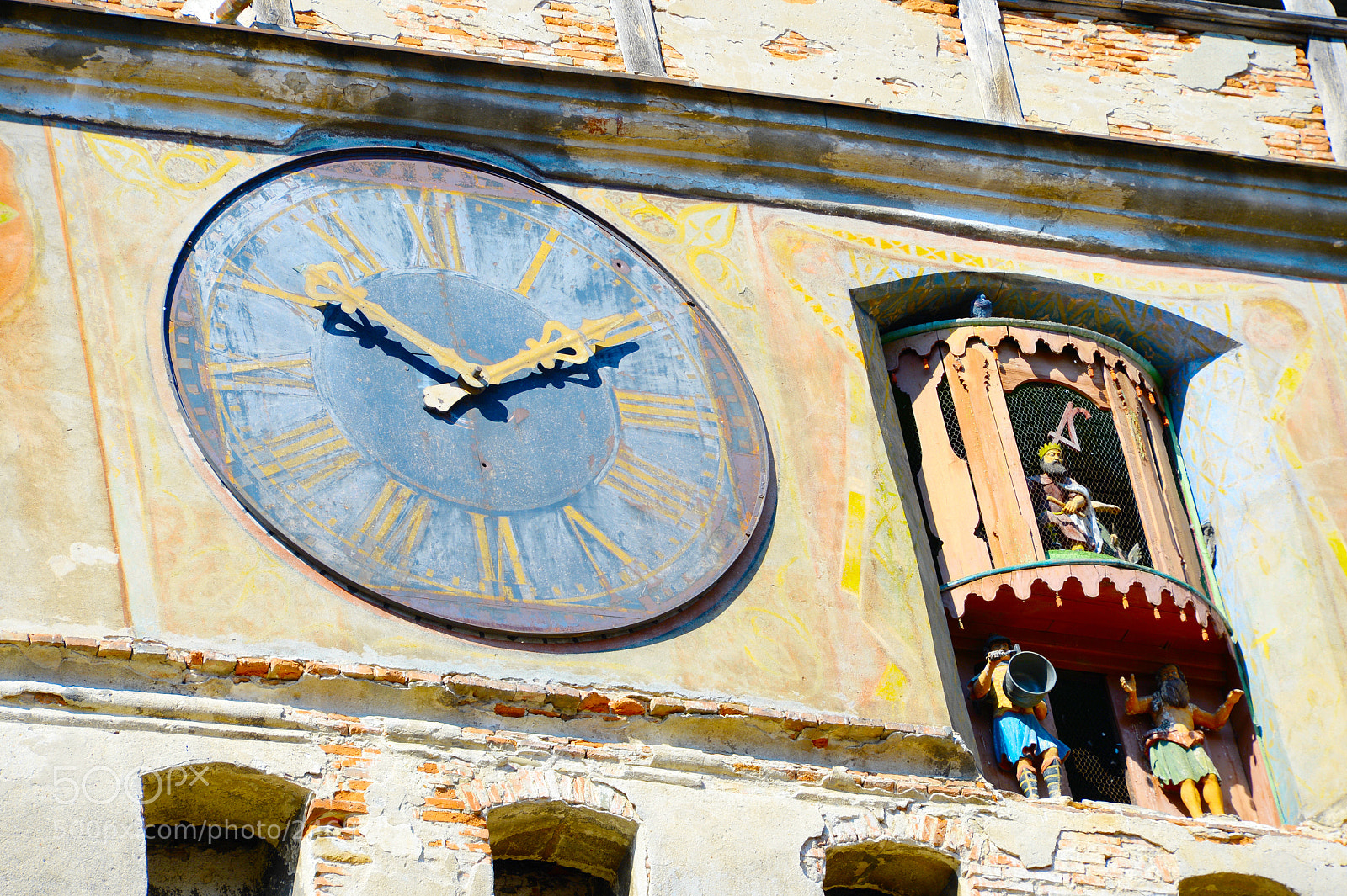 Nikon Df sample photo. Clock tower detail. sighisoara photography