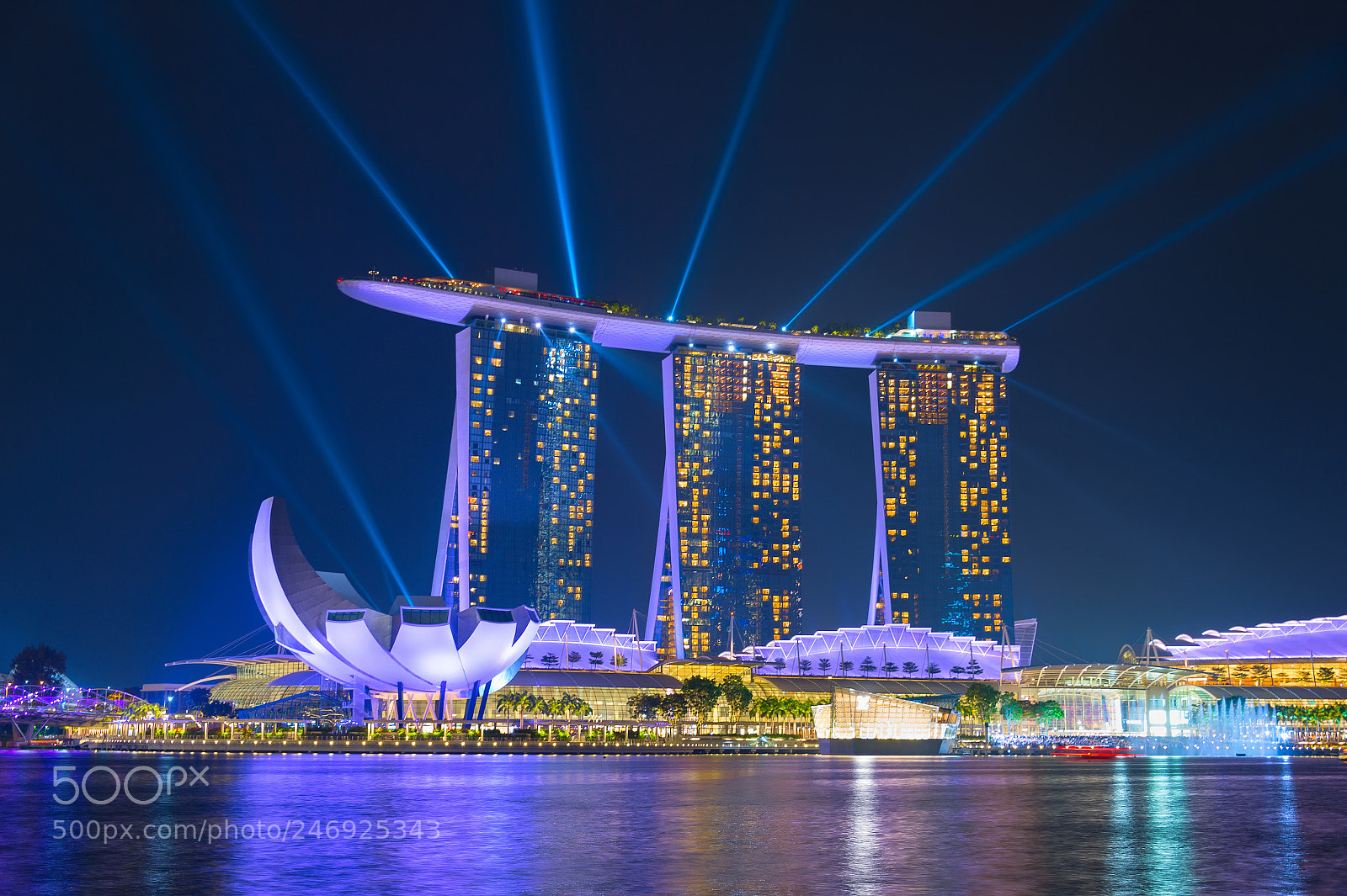 Nikon Df sample photo. Marina bay lights show photography