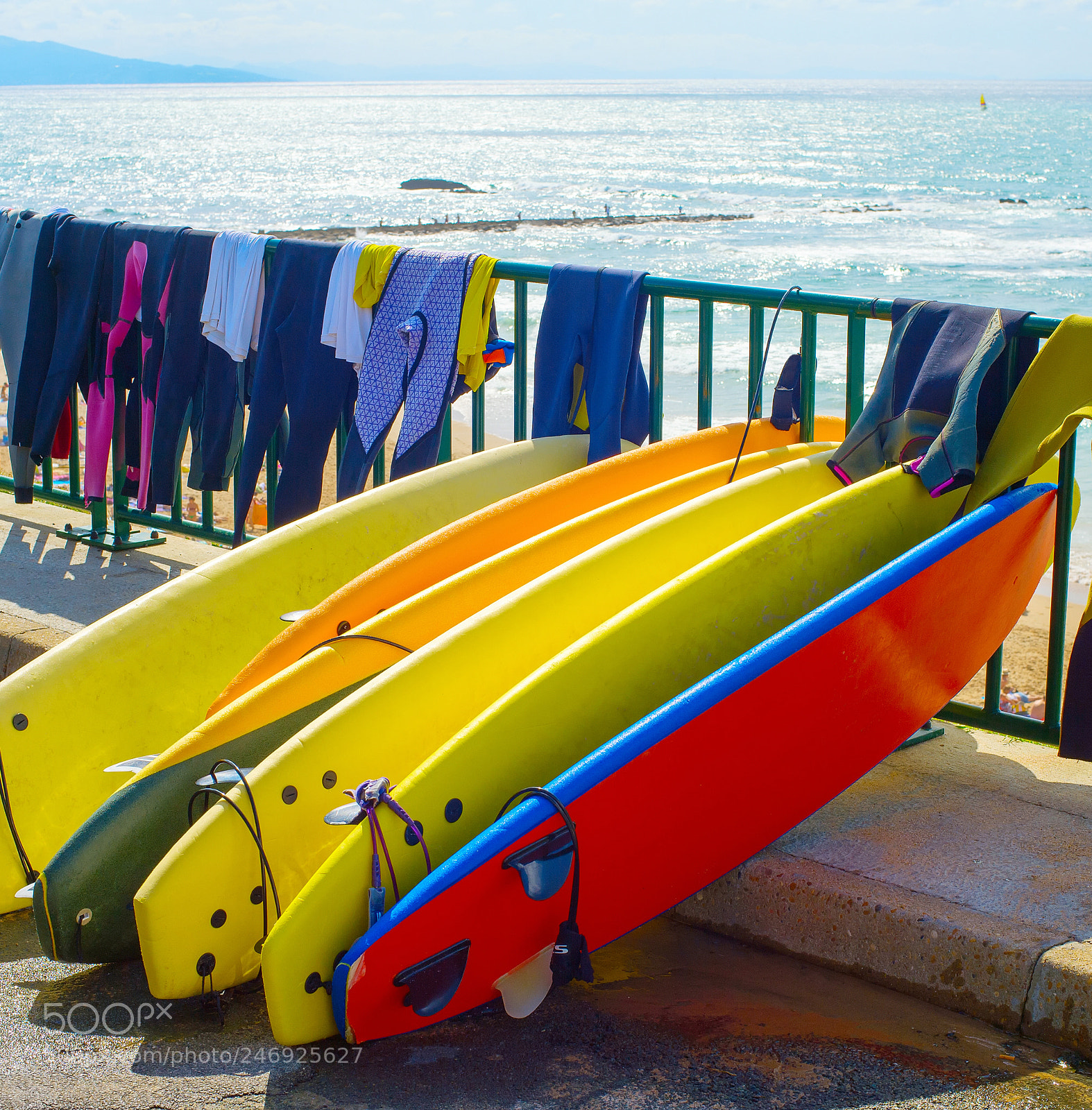 Nikon Df sample photo. Surfboards and wetsuits dry photography