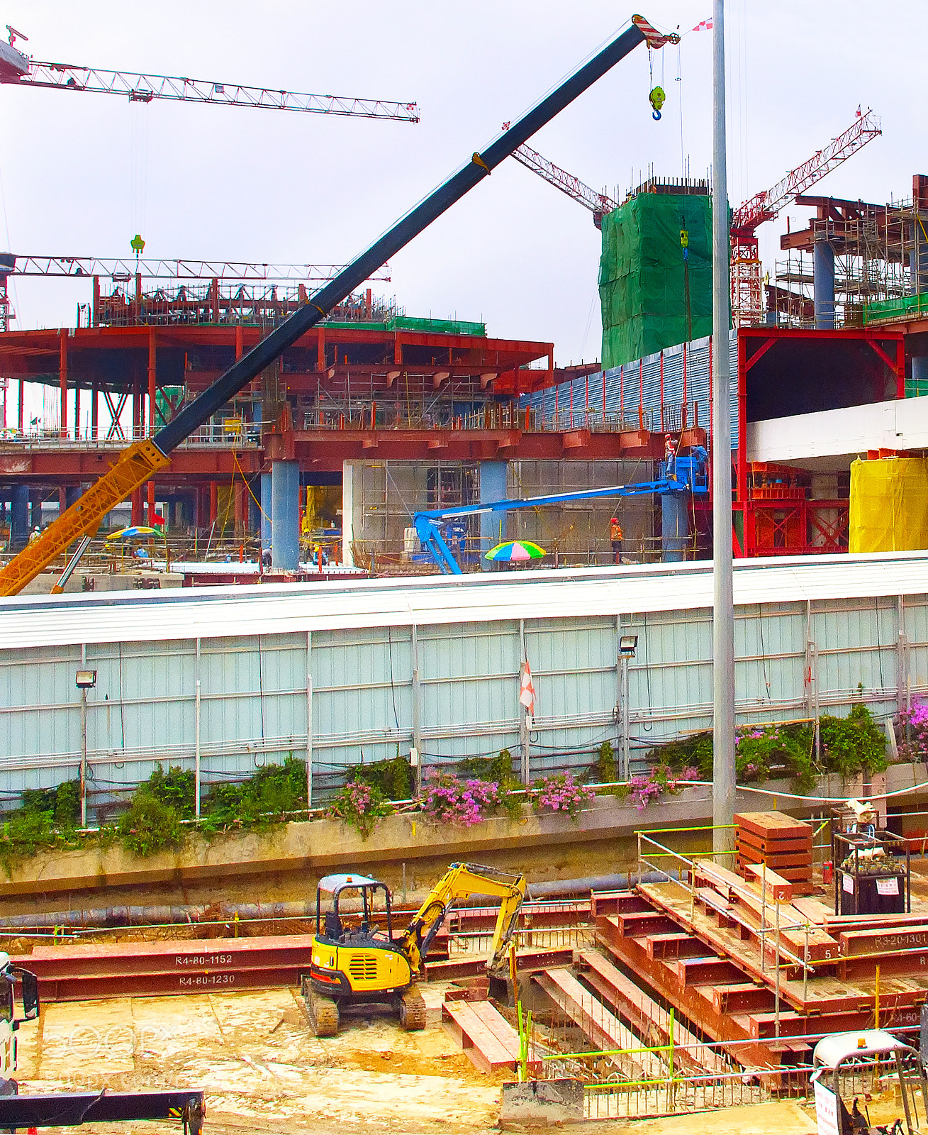 Nikon Df sample photo. Airport terminal construction site photography